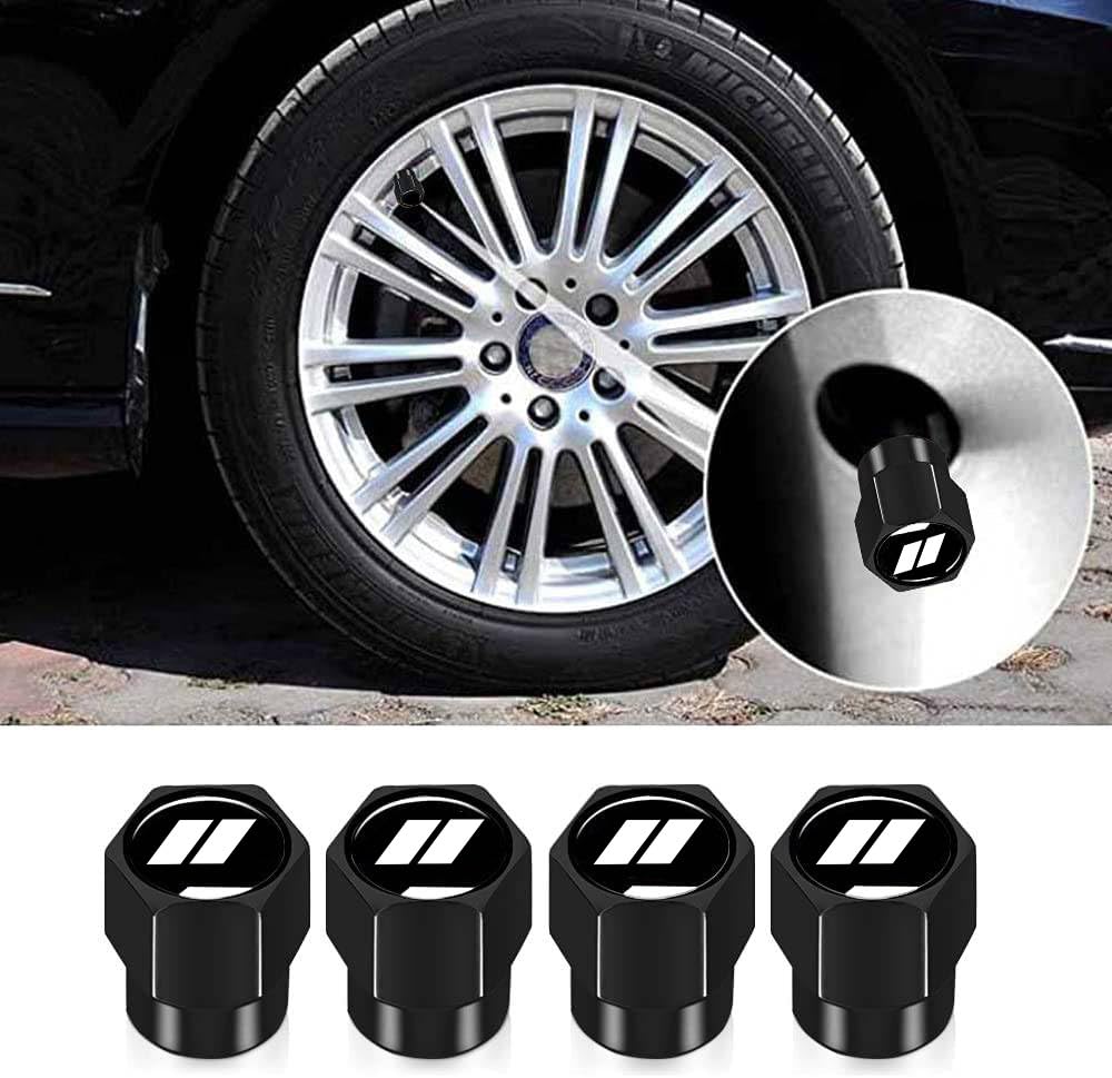 4Pcs Tire Valve Stem Caps Explosion Valve Cover Aluminum Alloy Compatible With Dodge Challenger Charger Durango Avenger White