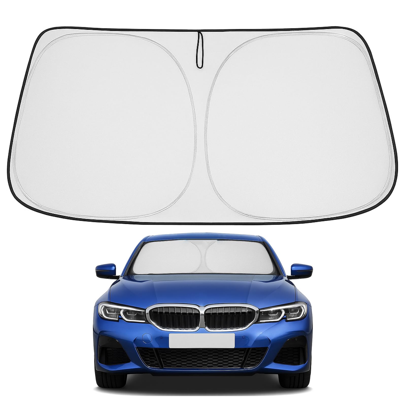 Proadsy 2024 Upgrade Front Windshield Sun Shade Foldable Sunshade Protector Custom Fit 2019-2024 BMW 3-Series 3 Series Accessori
