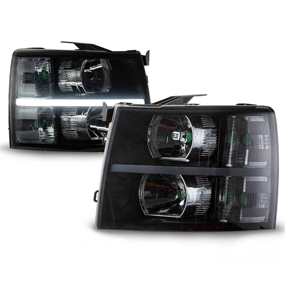 Cheda Led Headlights Assembly Compatible With 2007-2013 Chevy Silverado 1500/Silverado 2500 3500 & Hd Models 2007-2014 Bumper La