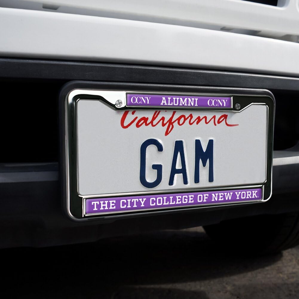 City College of New York Alumni Full Size Standard License Plate Metal Frame
