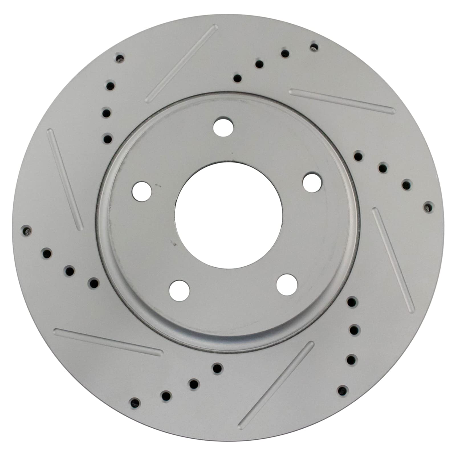 Trq Front Performance Brake Rotors Set Premium G-Coated Cross Drilled & Slotted Compatible With 2003-2004 Infiniti M45 2002-2006