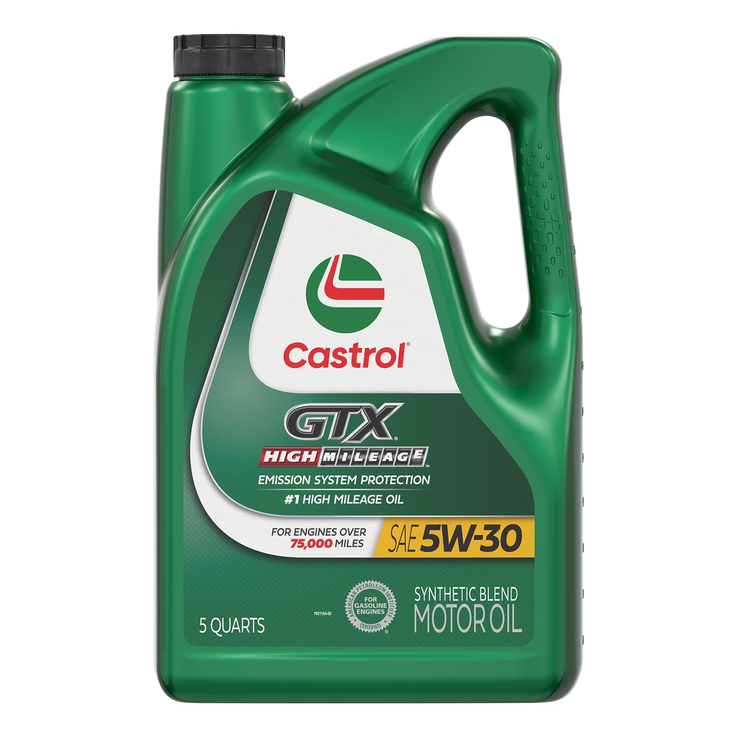 Castrol GTX High Mileage 5W30 Synthetic Blend Motor Oil, 5 Quarts