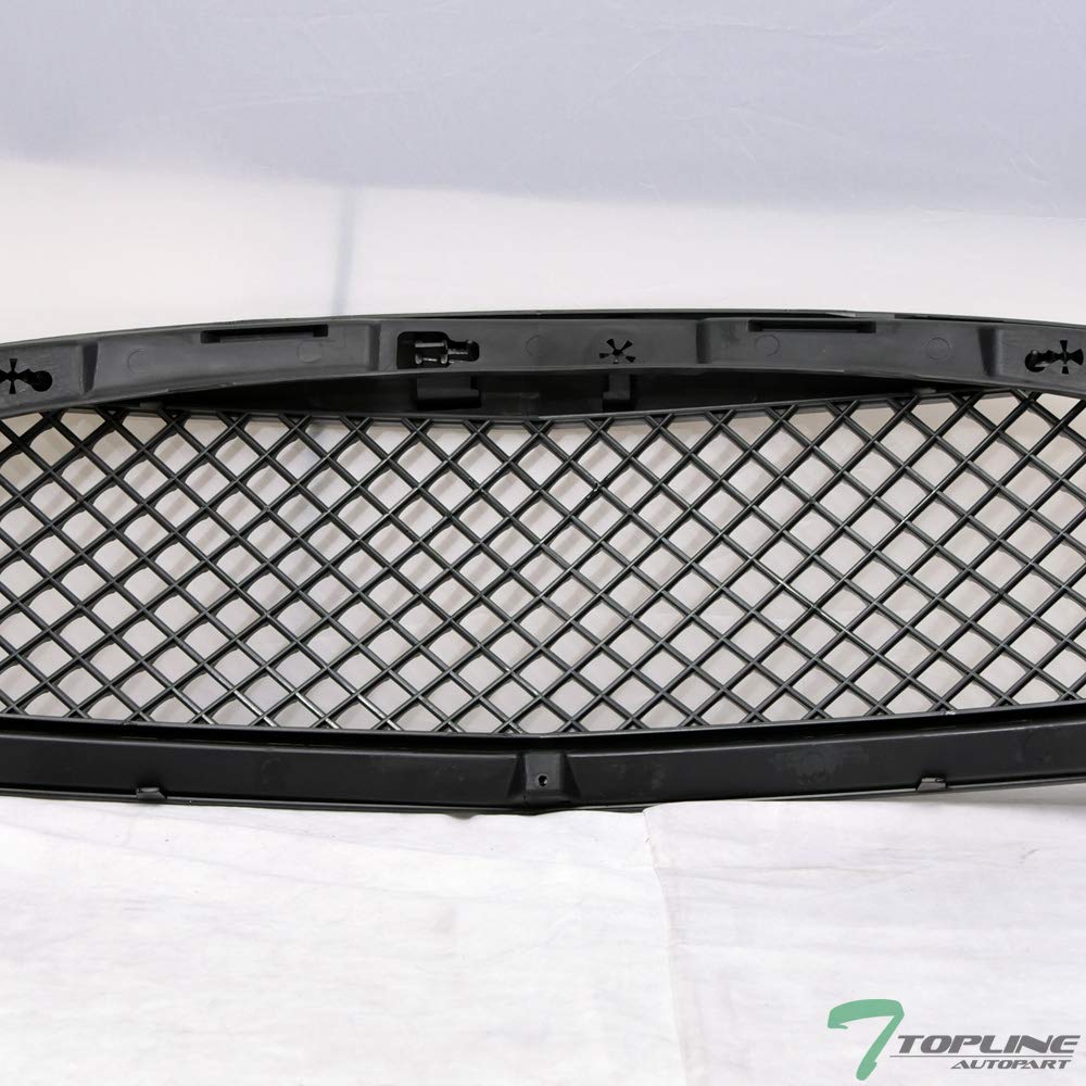 Topline Autopart Glossy Black Mesh Front Bumper Grill Guard ABS for 06-11 Chevy HHR