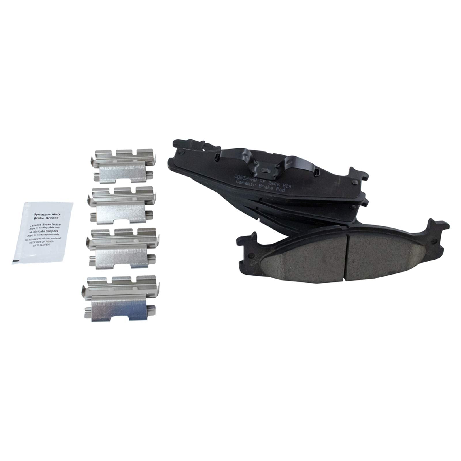 Trq Front Brake Pad & Rotor Kit Brake Pads Brake Rotor Ceramic Compatible With 2003 Ford E-150 E-150 Club Wagon 1994-2002 E-150