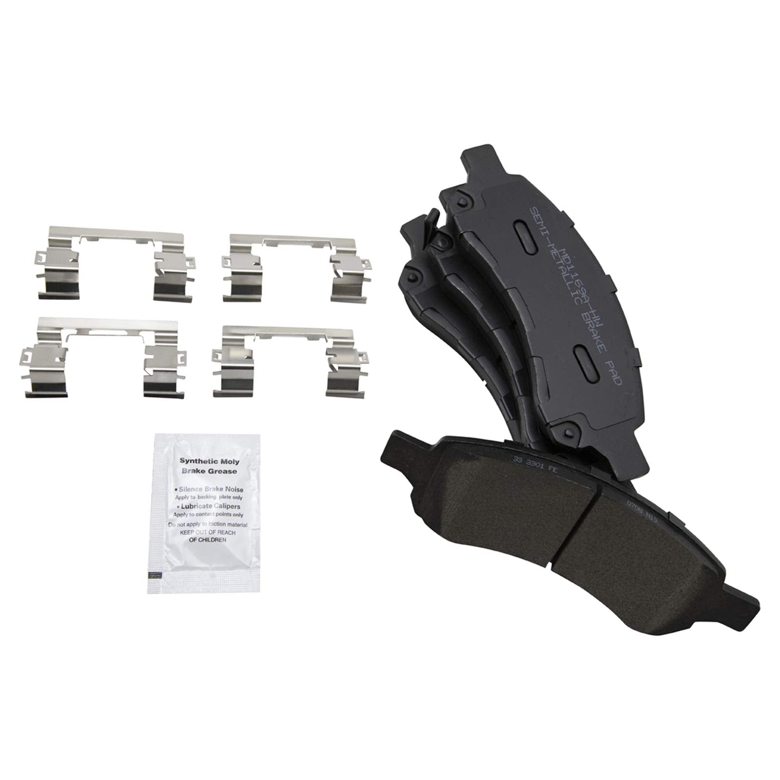 Trq Front Brake Pad & Rotor Kit Semi-Metallic Compatible With 08-09 9-7X 06-09 Trailblazer