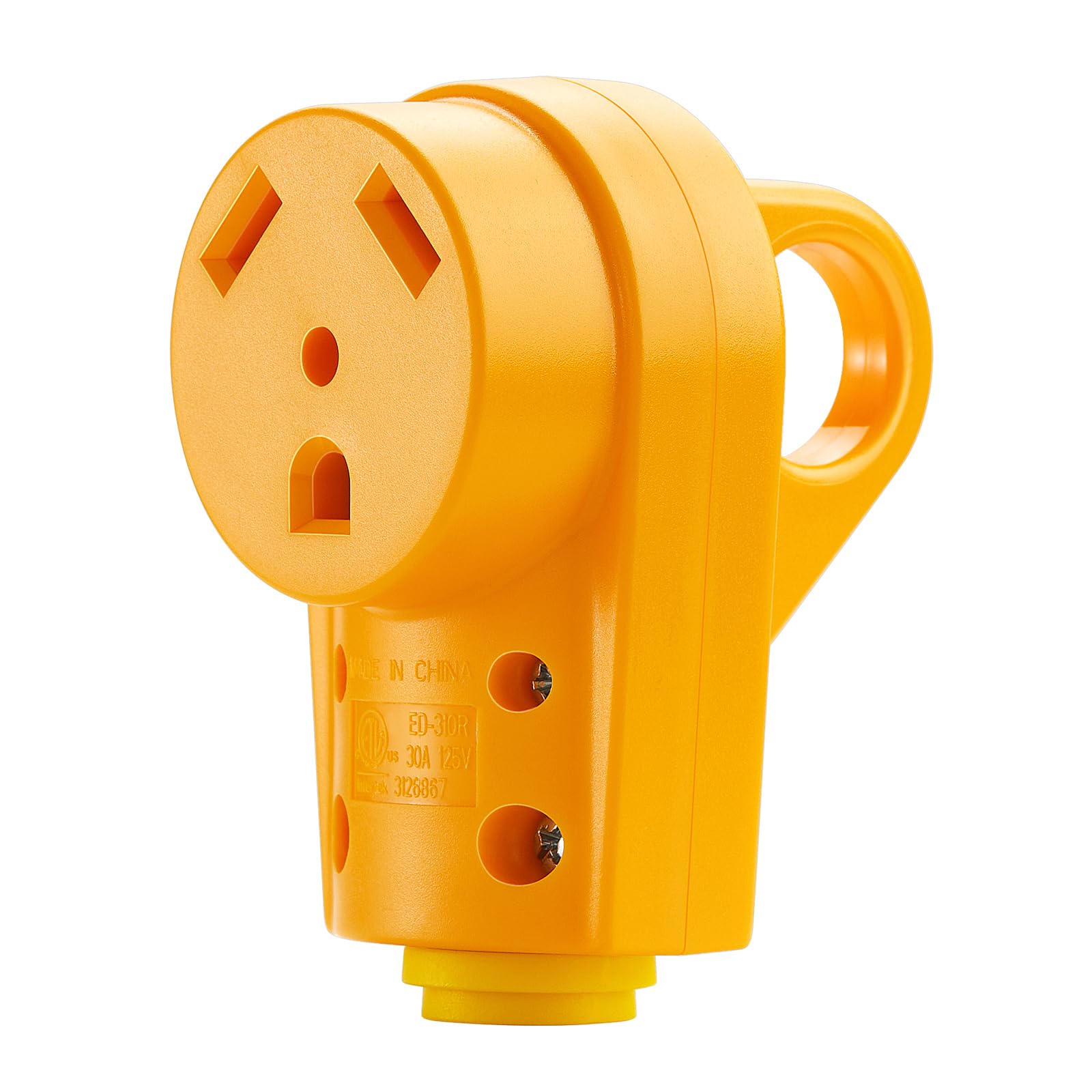 Kohree 30 Amp RV Plug Female, RV Receptacle Heavy Duty Replacement 125/250V, NEMA TT-30R Plug with Ergonomic Grip Handle for RV 