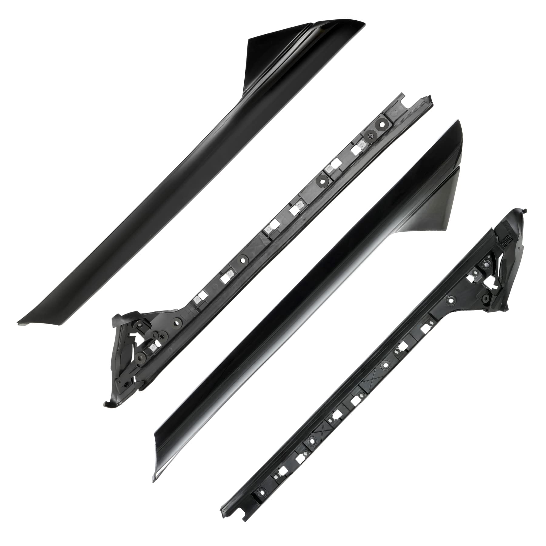 A-Pillar Trim Molding Windshield Set, Compatible With 2011-2019 Ford Explorer, Left & Right, Outer & Inner, 926450 926451, Windo
