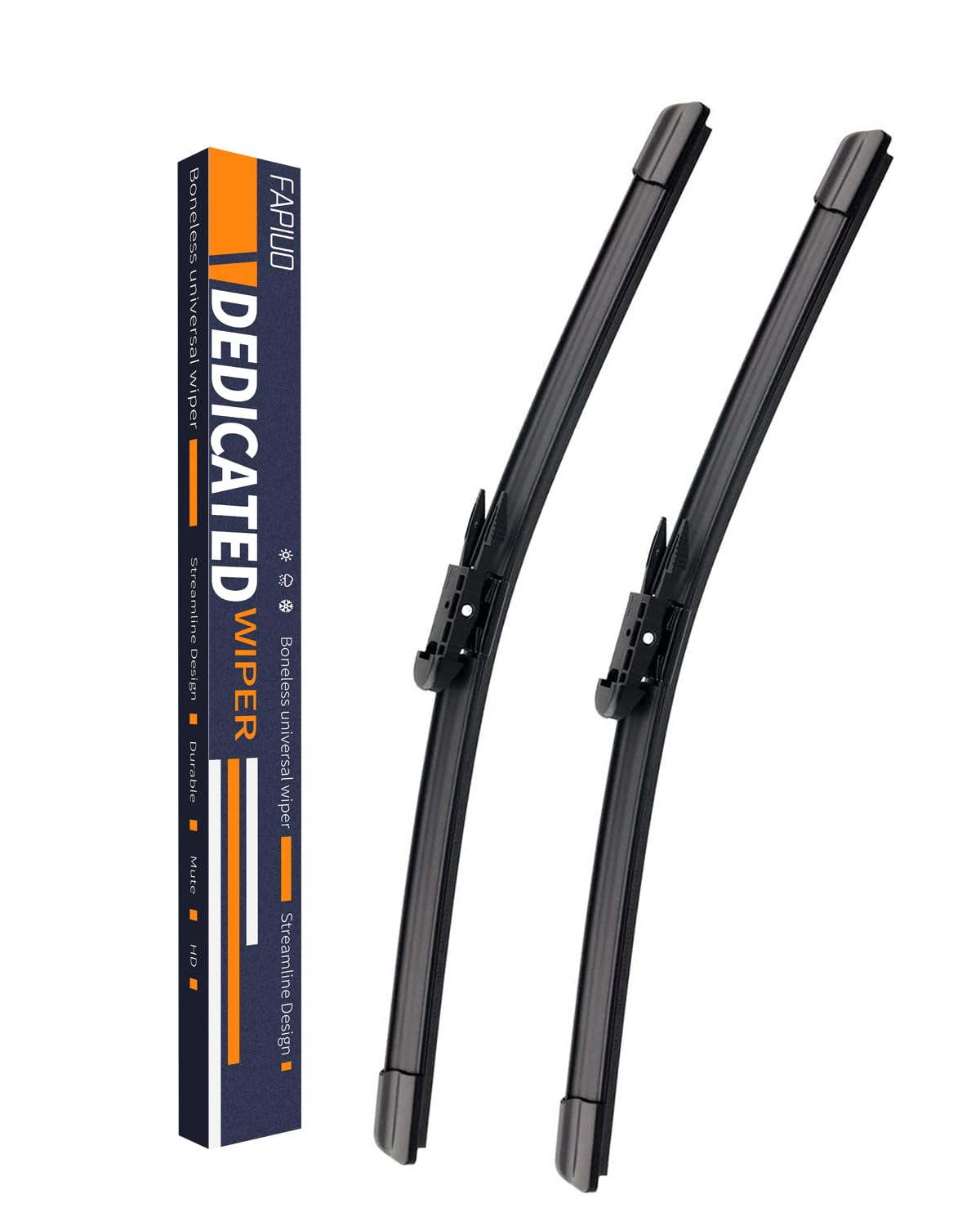 Replacement For Chevrolet Silverado 2008-2013,Gmc Sierra 2007-2013 Silent Wipers -Fapiuo Front Windshield Pinch Tab Wipers 22''+