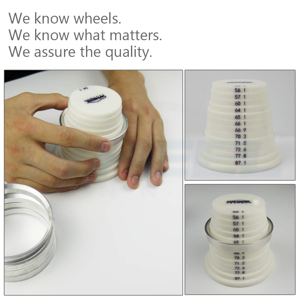Wheel Connect Hub Centric Rings,110 To 77.8, Set Of 4, Aluminium Alloy Hubrings, O.D:110Mm I.D 77.8Mm. A