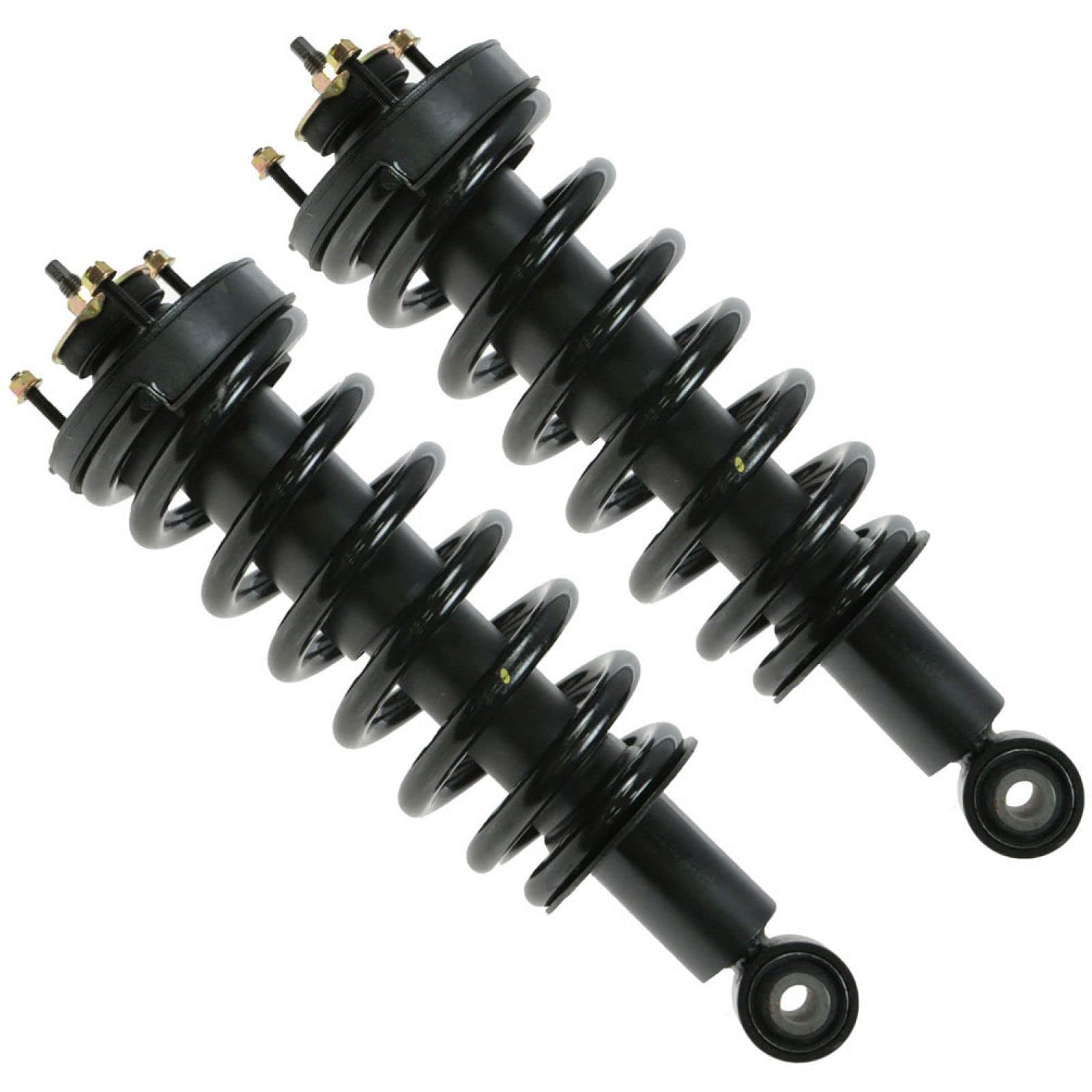 TRQ Front Strut & Coil Spring Assembly Set for 03-11 Ford Crown Victoria & Mercury Grand Marquis, Spring Steel, Pair, Model SCA56998