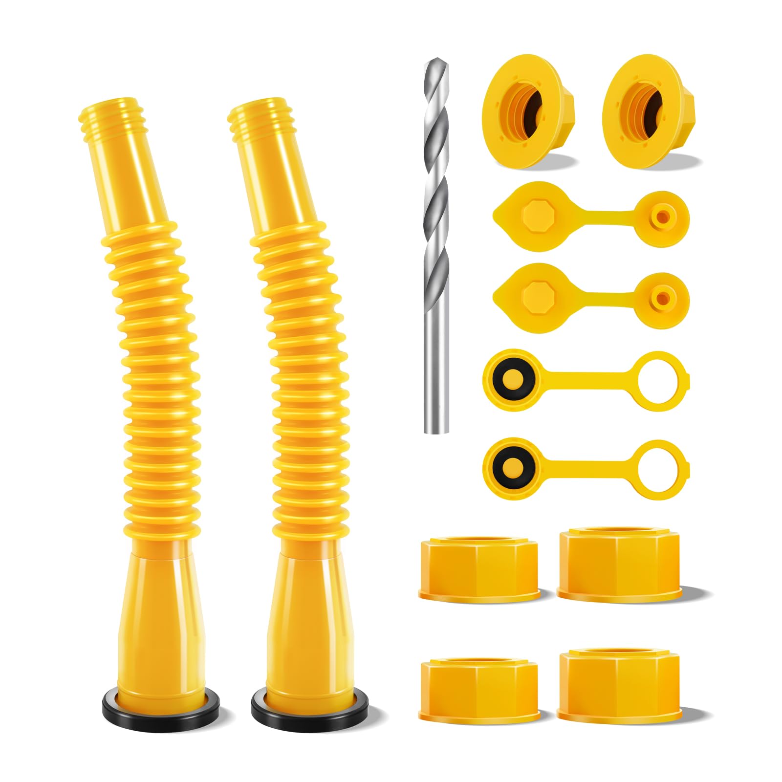 Gas Can Spout Replacement, Anti-Spill Gas Can Nozzle Replacement, 2-Kit Gas Can Spouts No Leaky, Upgraded Replacement Gas Can Sp