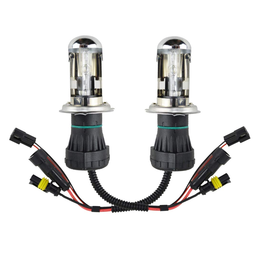 Innovited Hid Xenon H4 9003 5000K Bi Xenon Replacement Hi/Lo Bulbs (1 Pair) Pure White