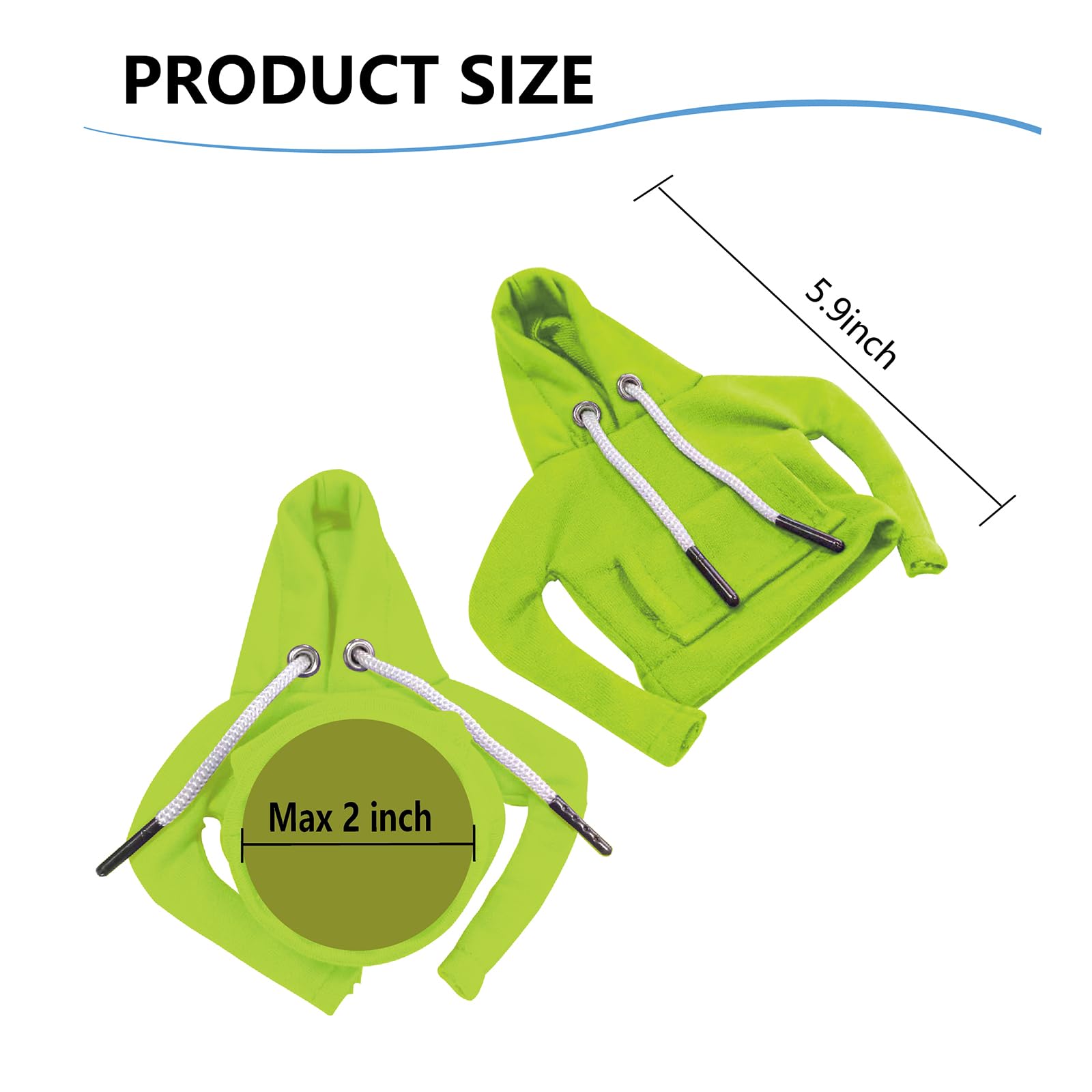 2Pcs Car Shift Knob Hoodie,Gear Shift Hoodie,Funny Sweater Hoodie For Gearshift,Automotive Interior Accessories(Green And Pink)