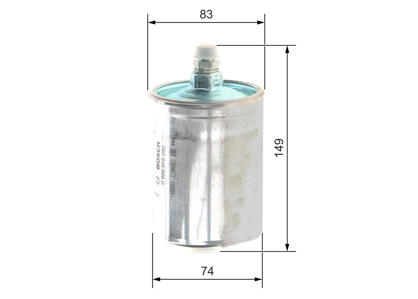 Bosch 0986Af8092 Gasoline Fuel Filter - Compatible With Select Mercedes-Benz 600Sel