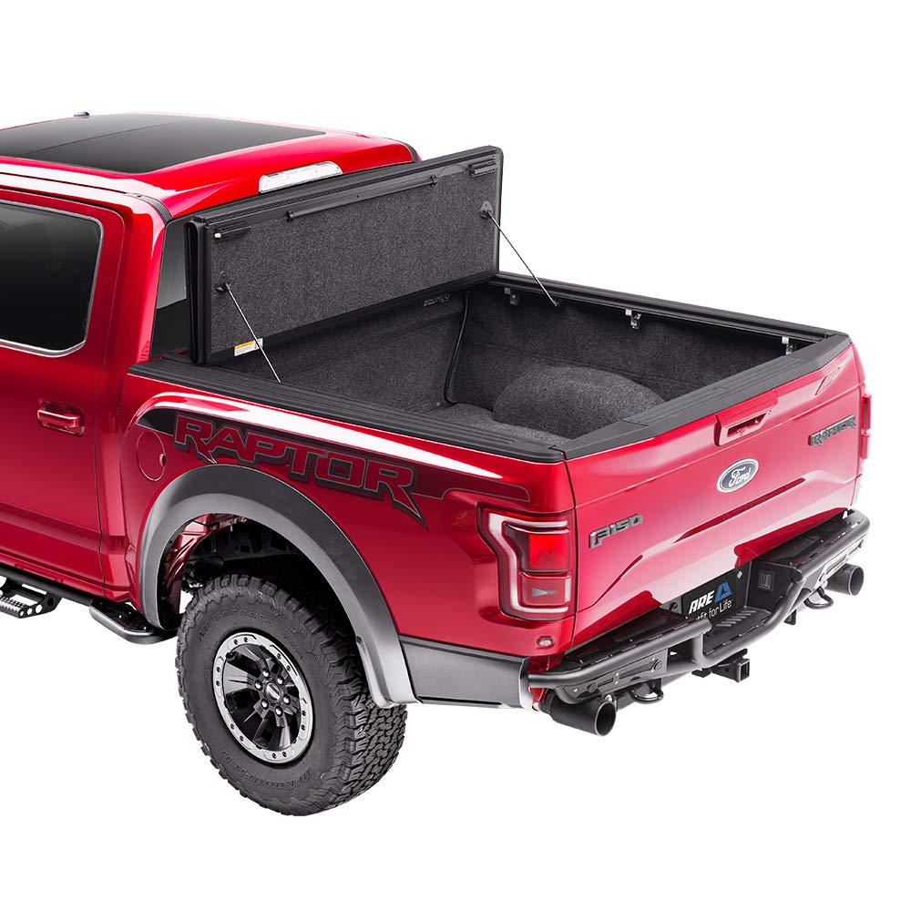 A.R.E. Fusion Painted Hard Fold Truck Bed Tonneau Cover | Ar22019L-J7 | Fits 2015 - 2020 Ford F-150 5' 6' Bed (67.1'), Paint Code: J7 Magnetic Effect