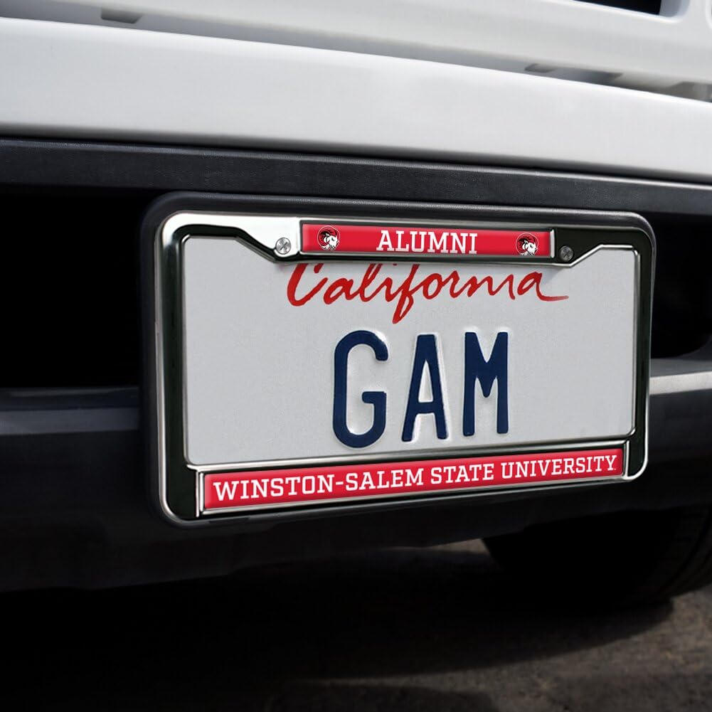 GRAPHICS & MORE Metal License Plate Frame - Full Size - Winston-Salem State Rams Alumni