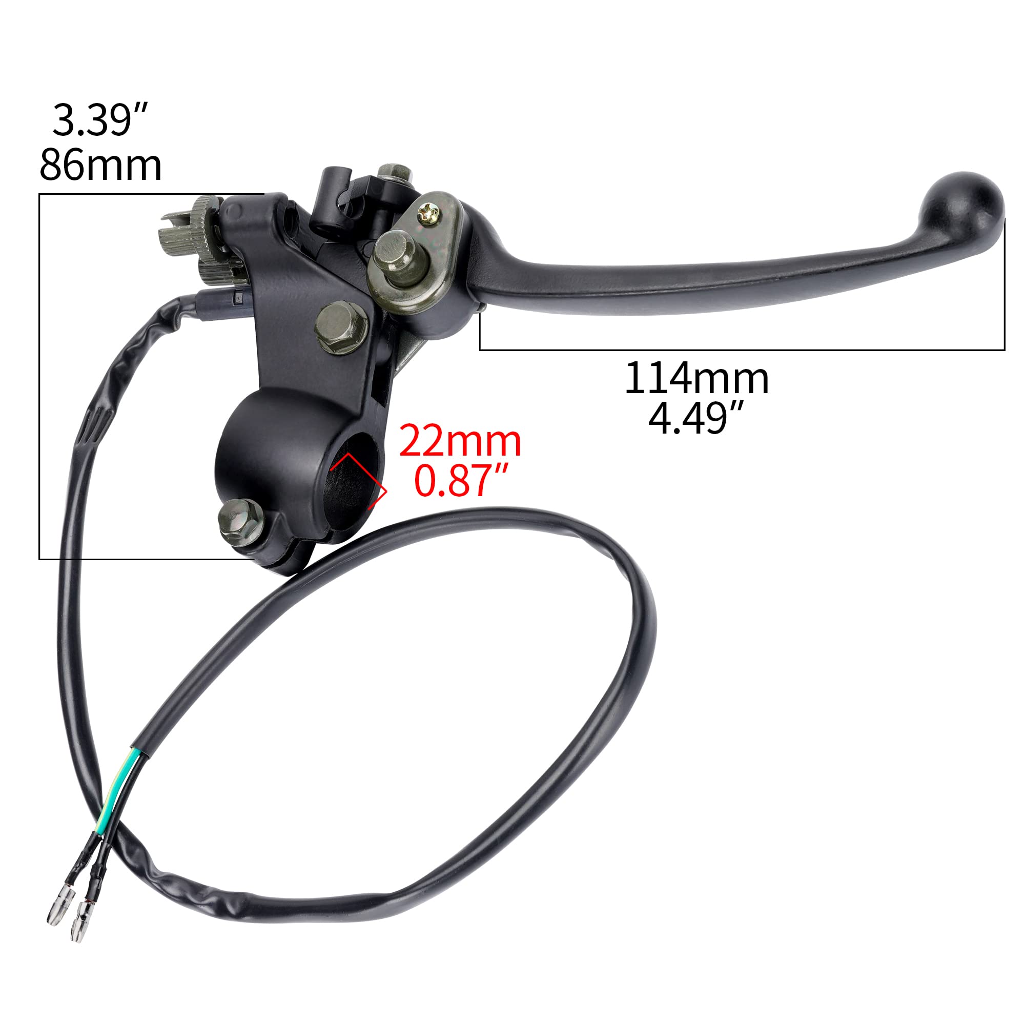 WEIYINGSI Dual Cable Wire Right Brake Lever for ATV Quad & E-Bike - Durable Metal Construction