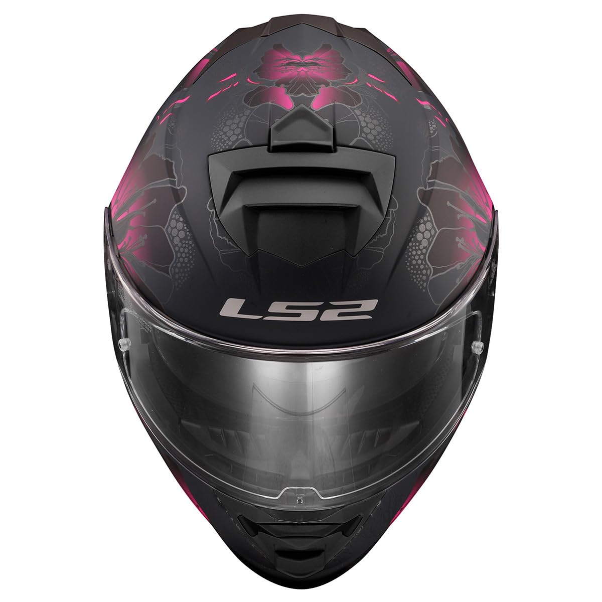 Ls2 Helmets Assault Full Face Motorcycle Helmet W/Sunshield (Burst Matte Black/Purple - 2X-Large)