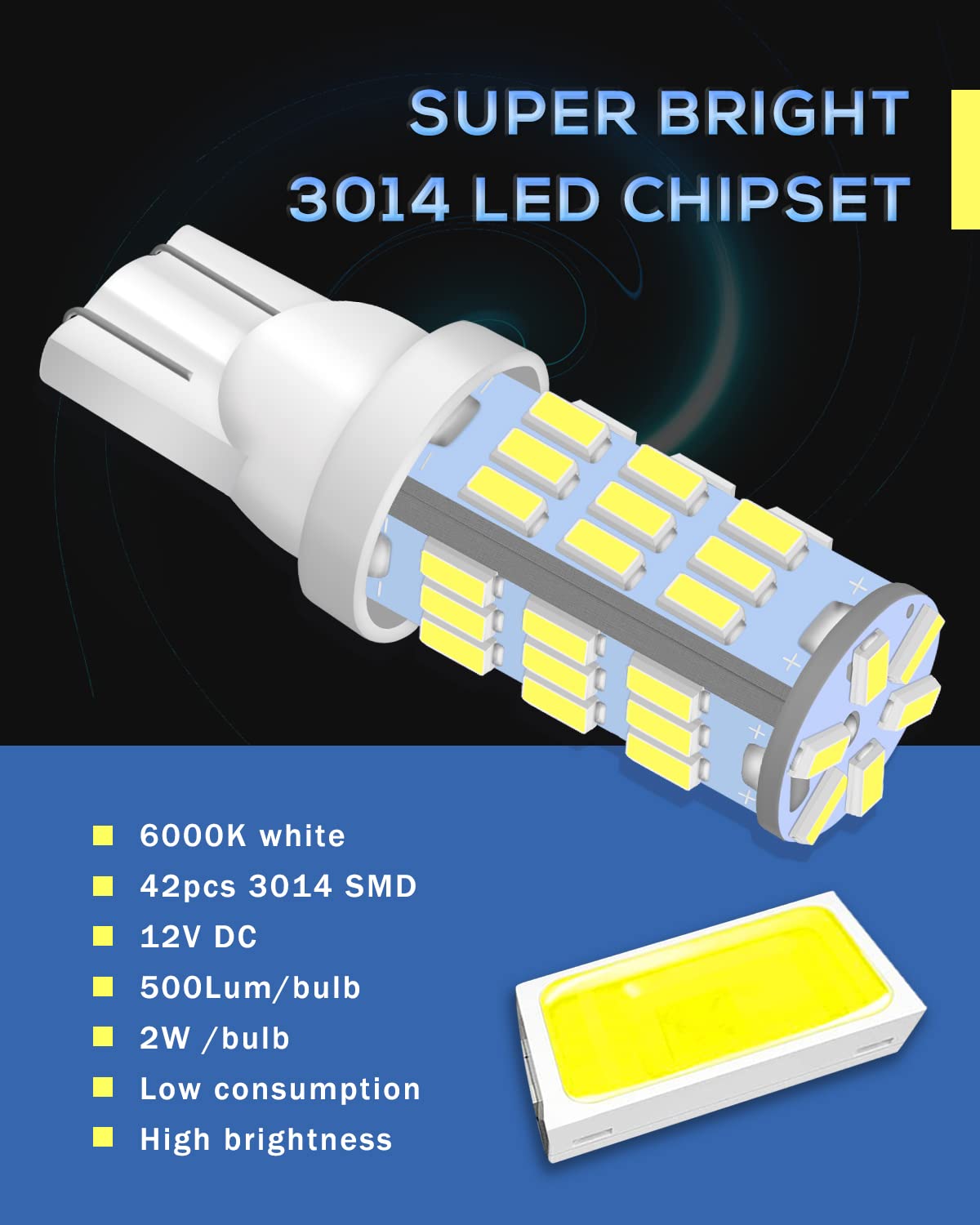 Qoope 921 Rv Interior Led Light Bulbs 912 194 Led Camper Light Replacement Bulbs For Car Dome Map Door License Plate Trailer Lig