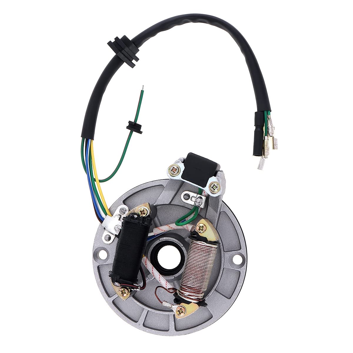 2 Coil Magneto Stator for 50cc-125cc 4-Stroke Dirt Bike ATV Quad 4 Wheeler