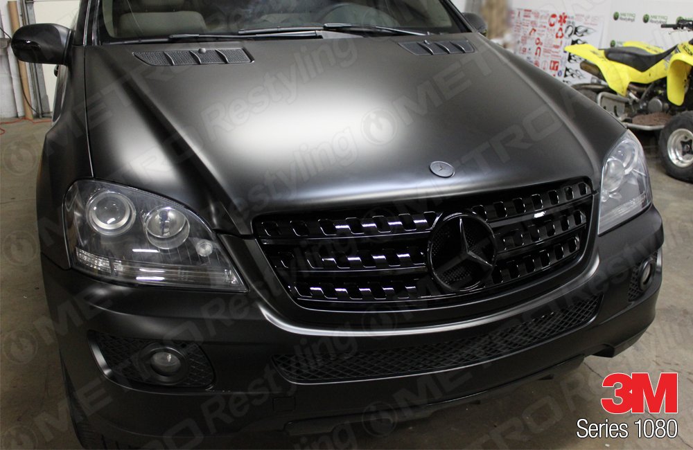 3M Car Wrap Vinyl Film, S12 Model, Satin Black, 5ft x 3ft (15 sq/ft), Durable Vinyl Material