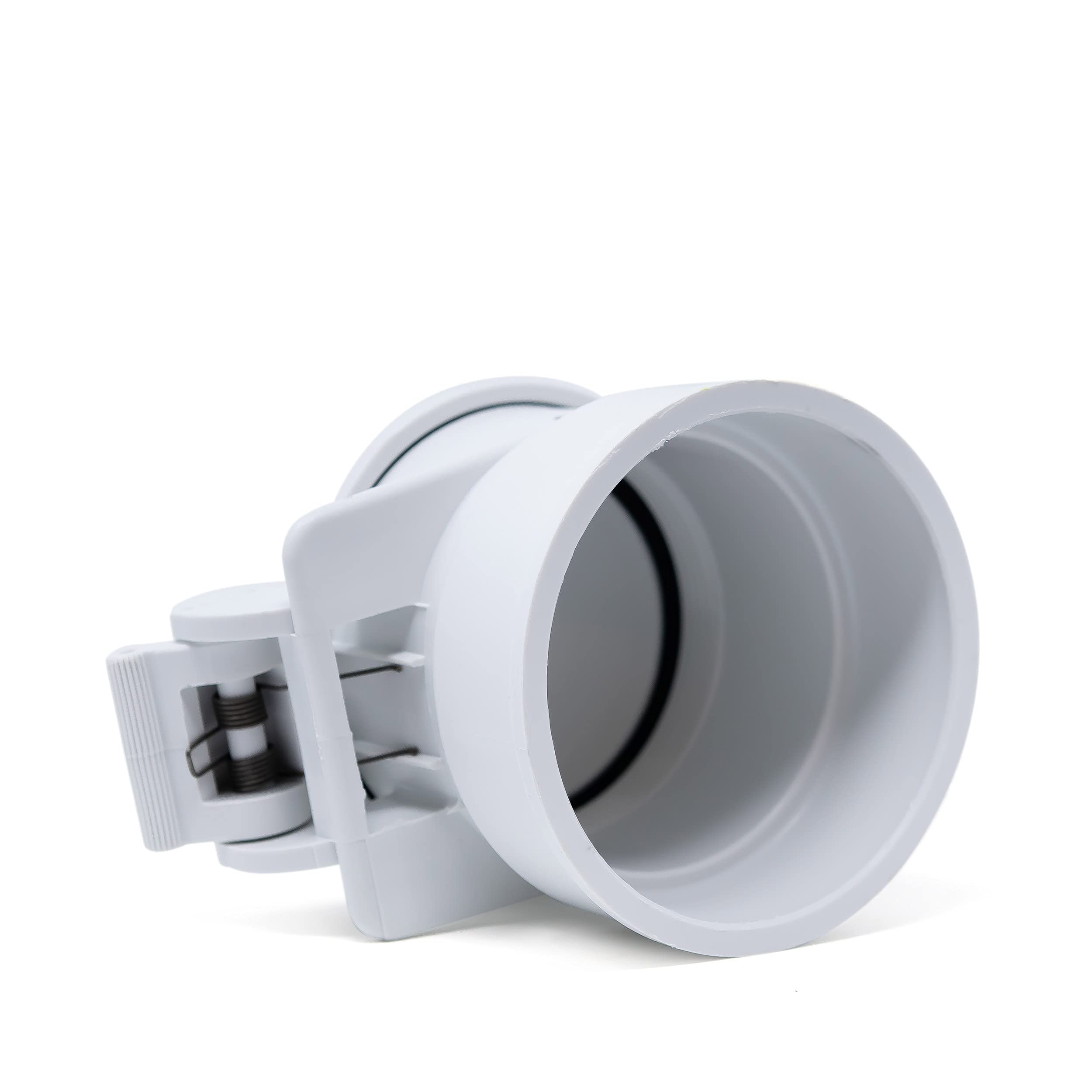 Enviro Design Products Footloose 4" White Sewer Cap | Odorless, Self-Closing, Easy to Install | Model FF104W
