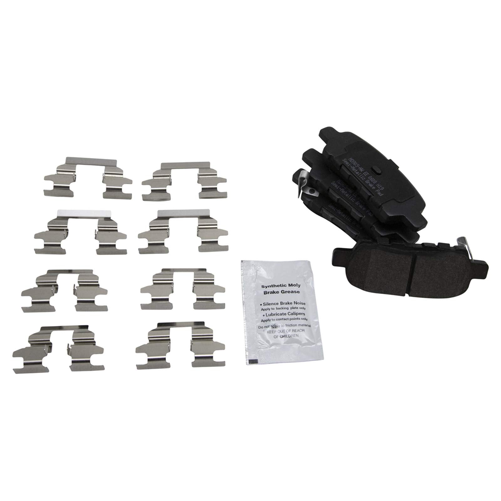 Trq Rear Brake Pad & Rotor Kit Semi-Metallic Compatible With 2013 Infiniti Ex37 2015 Q40 2014-2017 Qx50
