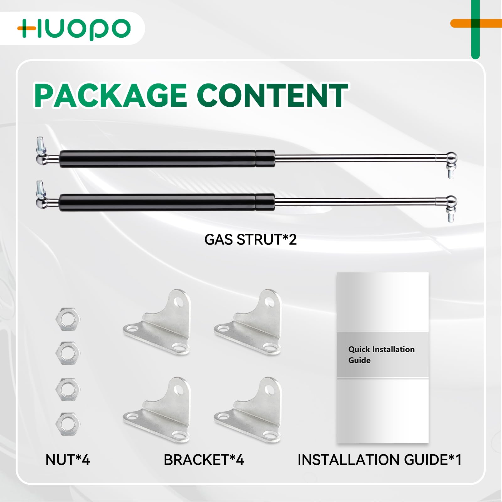 Huopo 23 Inch 150Lb/667N Gas Strut Shock Lift Support For Rv Bed Storage Lid Basement Compartment Door Floor Hatch Container Ven