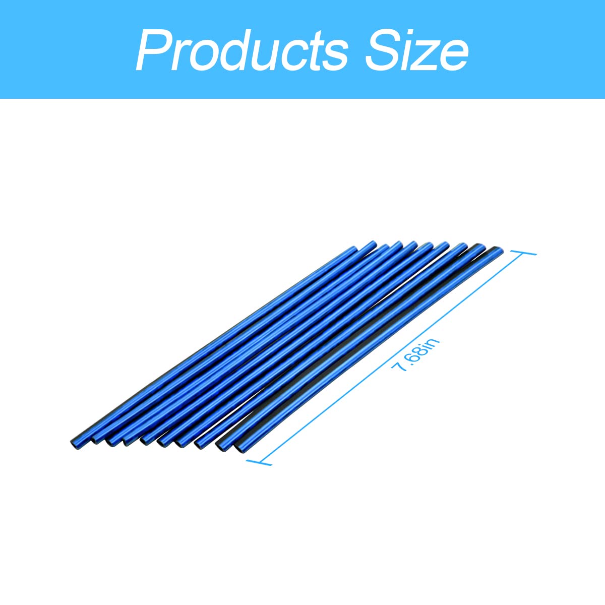 8sanlione Car Air Conditioner Decoration Strip, 20 Pieces, Universal Waterproof Trim, Ice Blue, for Vent Outlet Accessories