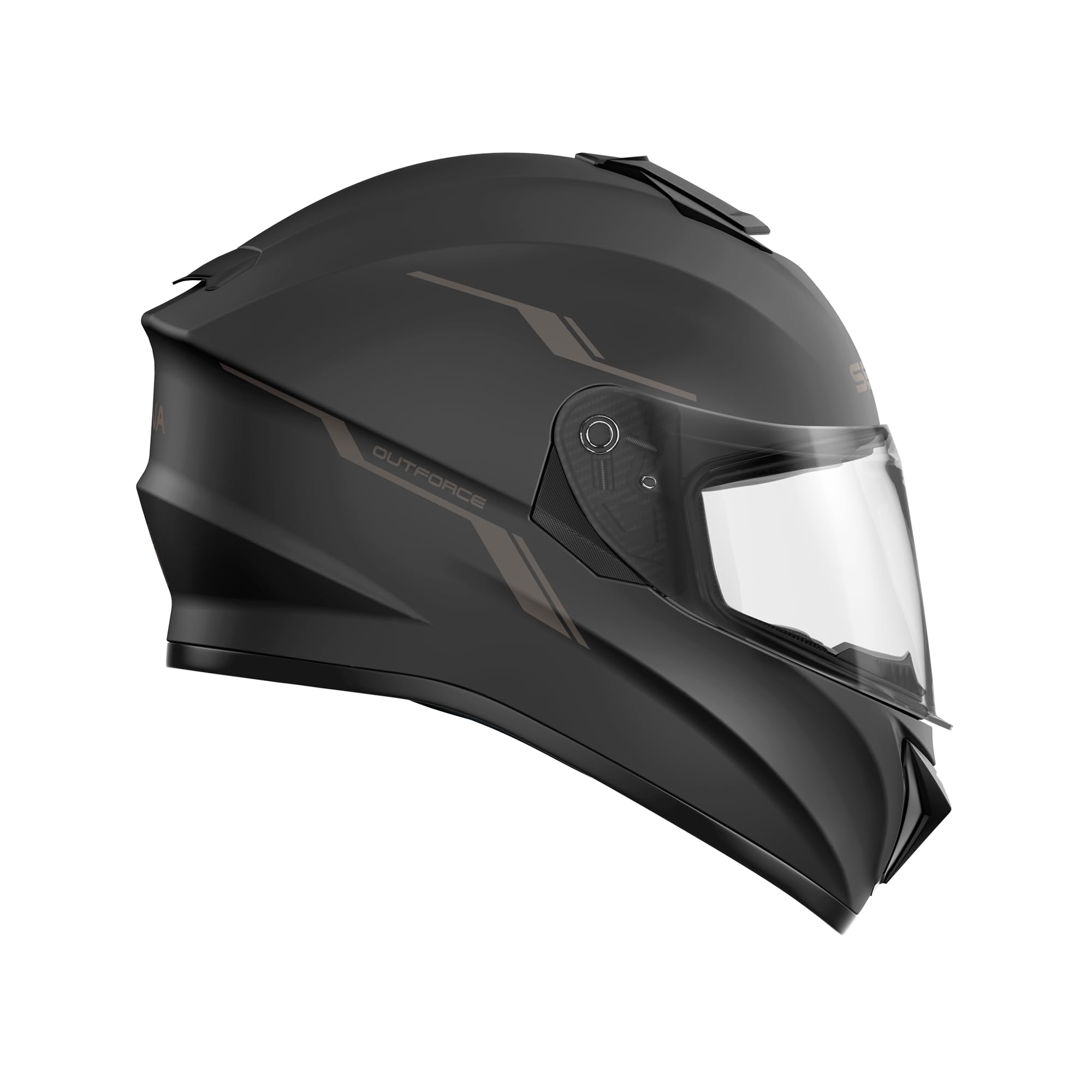 Sena OutForce Full Face Smart Helmet - Matte Black, Large, Model OUTFORCE-MB00L, ABS Material