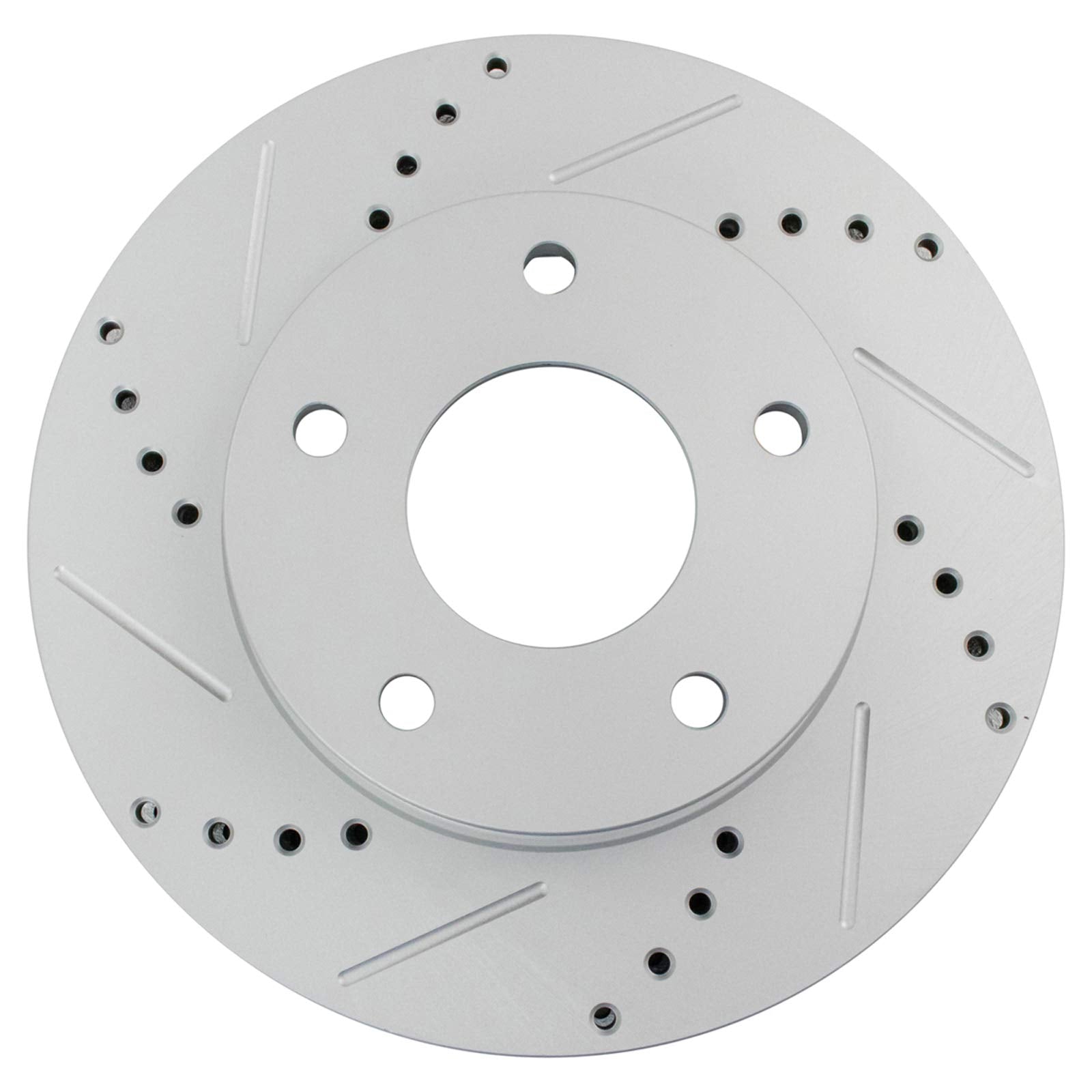 Trq Performance Drilled & Slotted Front Coated Brake Rotor Pair For Blazer