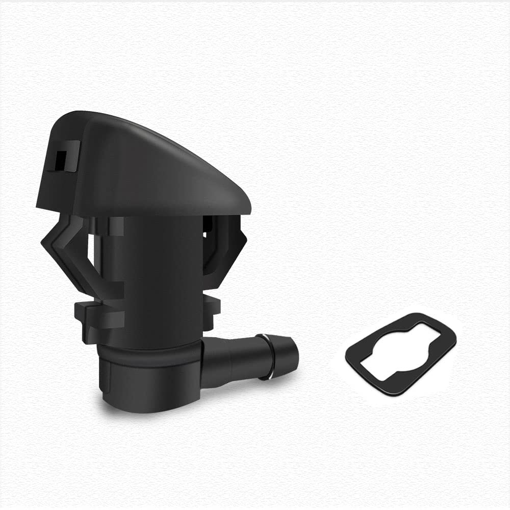 2 PCS Front Windshield Washer Nozzles, Front Windshield Washer Nozzle Wiper Spray Kit Suitable for Jeep, Chevy, Replaces: #55157