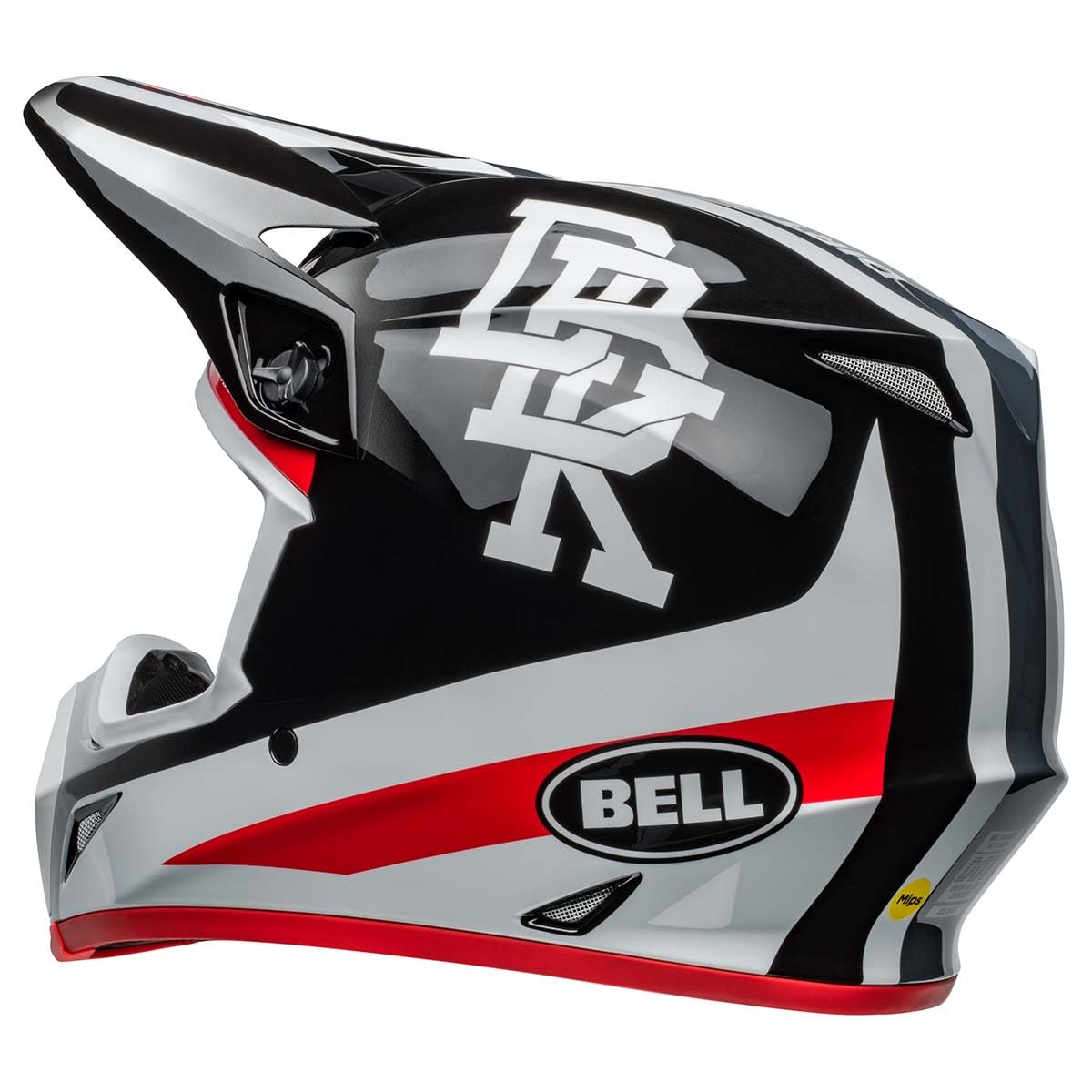 Bell Mx-9 Mips Dirt Helmet (Gloss Twitch Dbk 24 Black/White - X-Large)