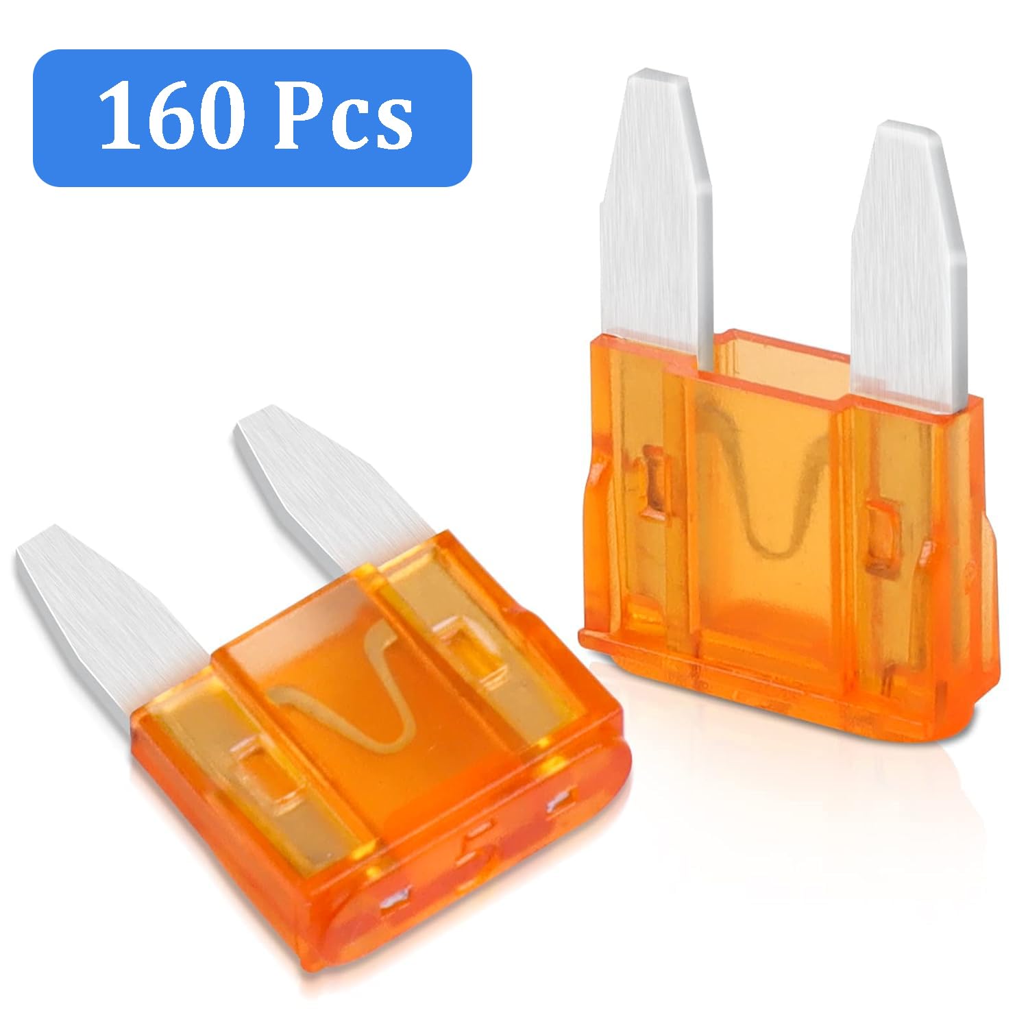 160 Pcs 5Amp Mini Fuse, 5 A Mini Car Blade Automotive Fuses For Car Rv Truck Suv Motorcycle Boat