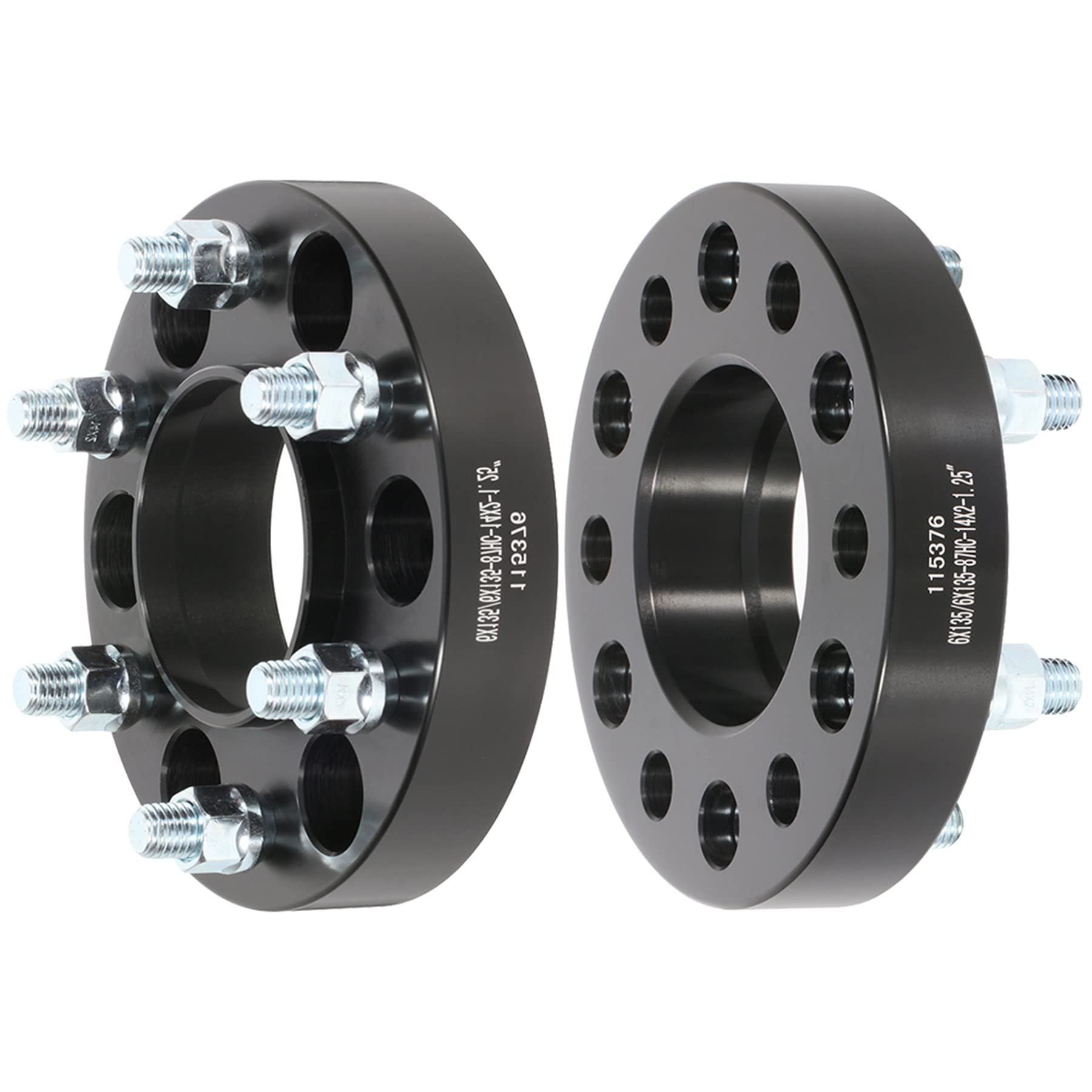 ECCPP 2PCS 6x135mm hub Centric Wheel Spacers 1.25 inch 6 Lug 6x135 to 6x135 87mm 14x2.0 Studs fits for F150 for Expedition for M
