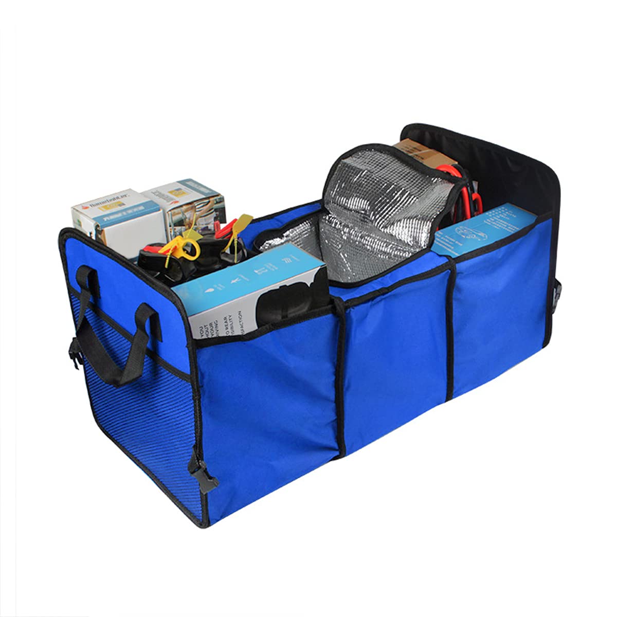 8Sanlione Trunk Organizer, Large Capacity Cargo Storage With Insulation Cooler, Foldable For Cars, Vehicles, Suvs, Trucks, Autom