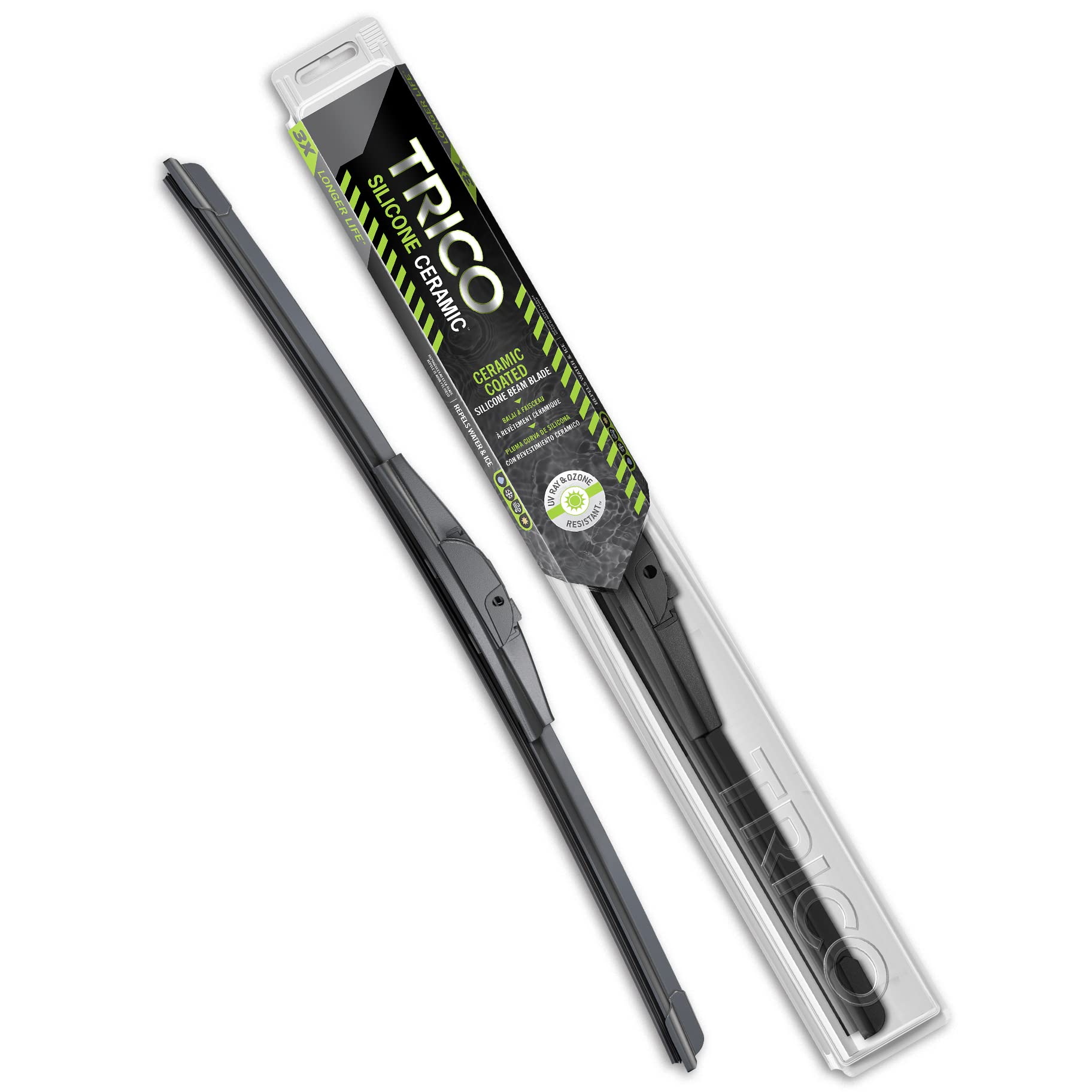 Trico Silicone Ceramic 19'' Super Premium Automotive Replacement Windshield Wiper Blade (Pack Of 1), Easy To Install Ceramic Coa