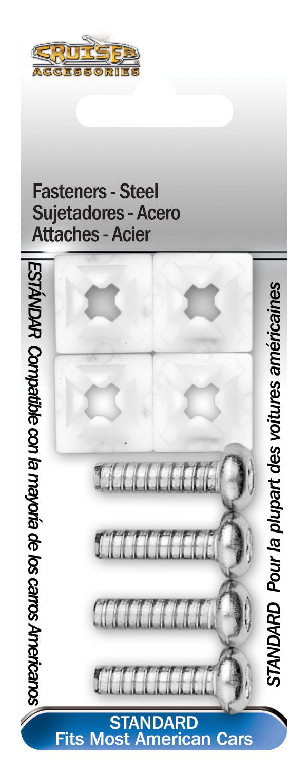 Cruiser Accessories 80230 License Plate Frame Fasteners, Standard-Steel