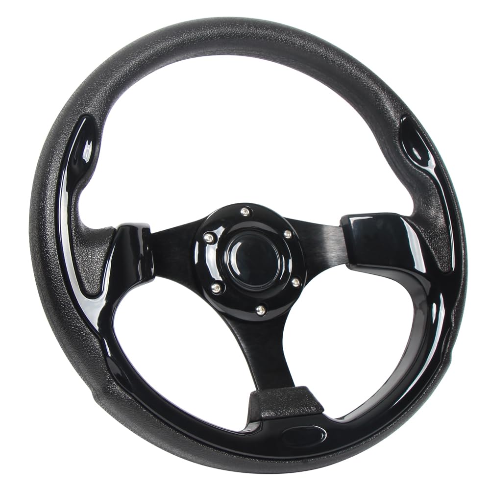 Universal Ezgo Steering Wheel With Black Aluminum Frame Golf Cart Steering Wheel Fit For Yamaha Club Car Ds And Precedent Steeri