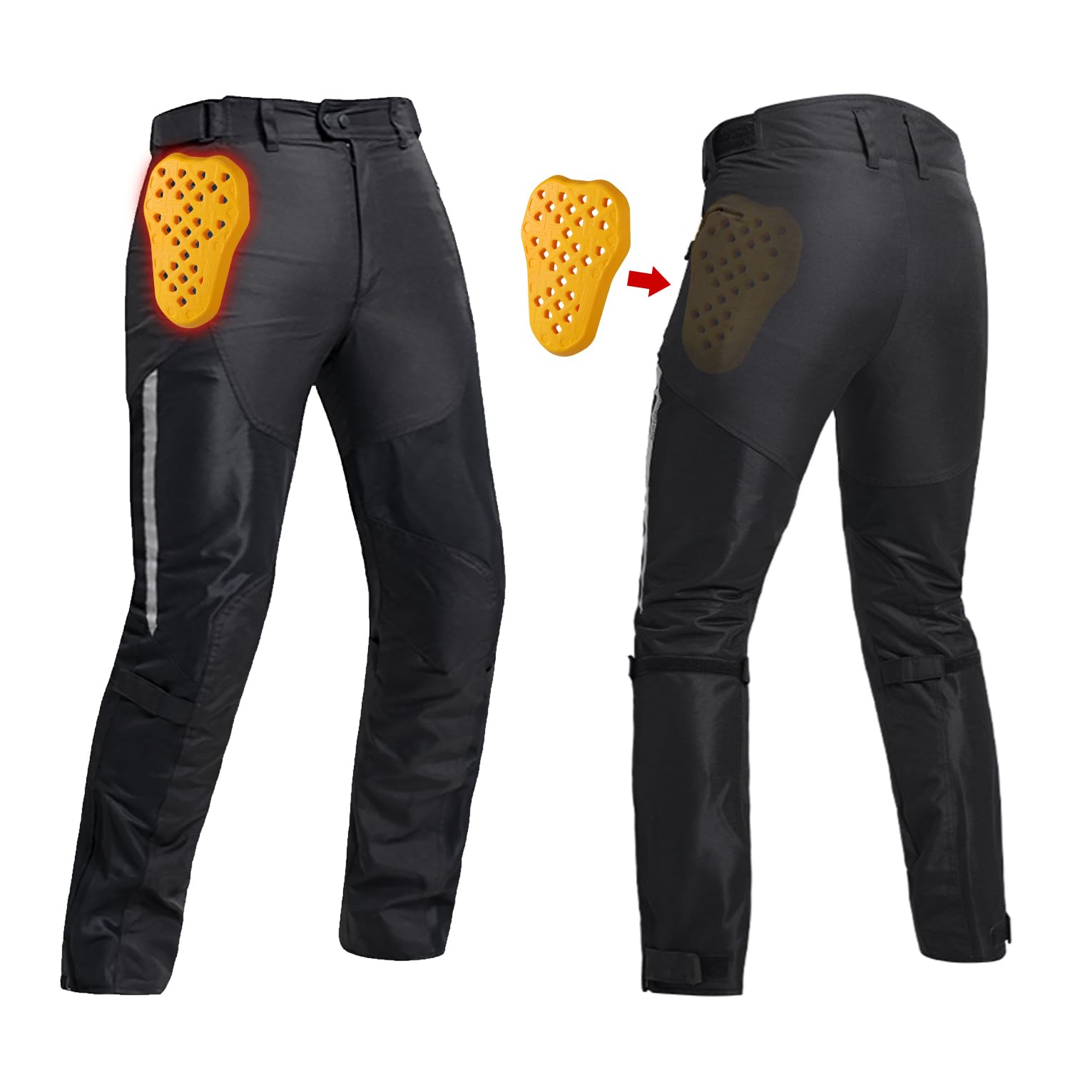 Surlim Ce Level 2 Motorcycle Armor,Motorcycle Hip Protector Ce Hip Armor For Motorcycle Pants Inserts Pads [Pair](Hip)