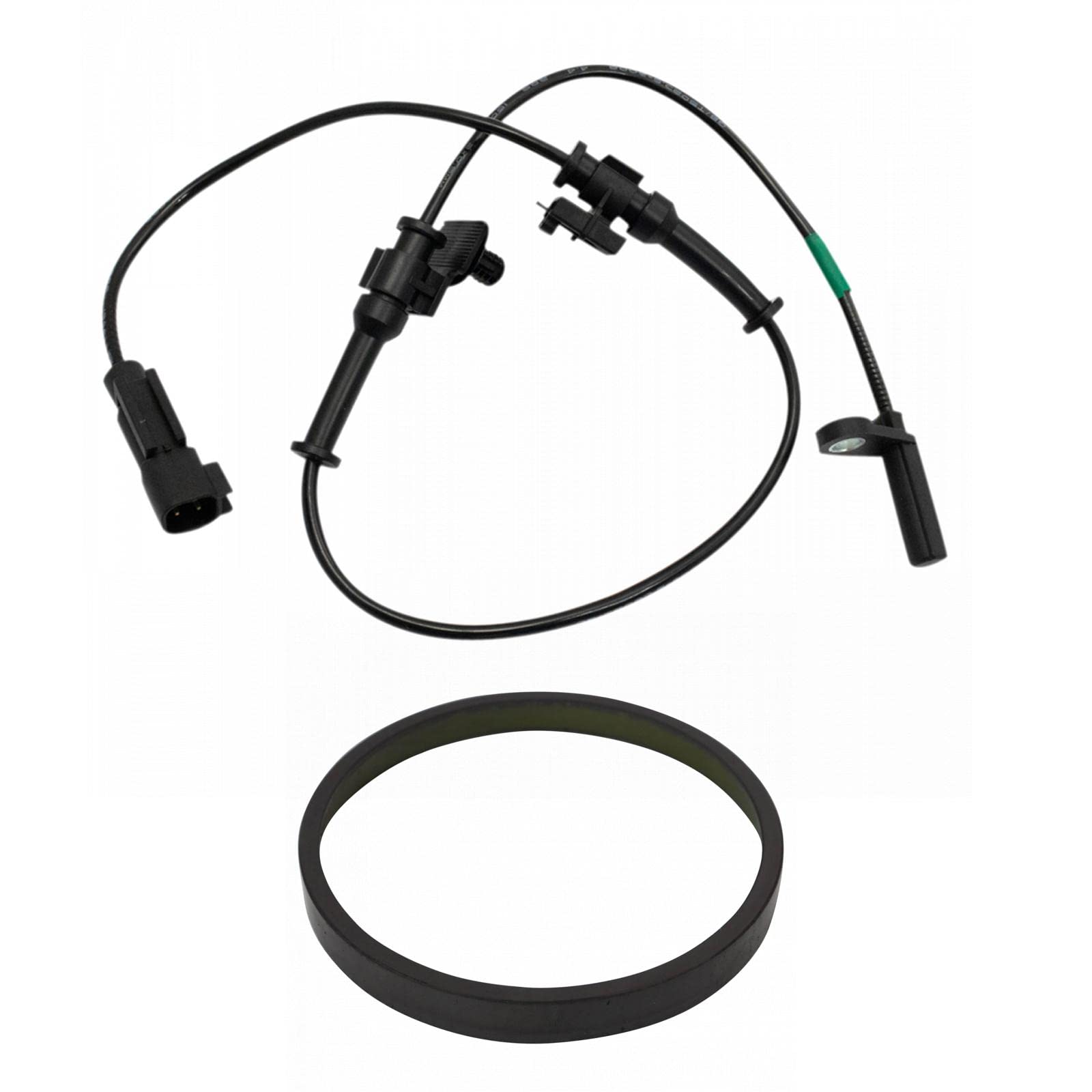 Trq Front Lh Or Rh Side Abs Wheel Speed Sensor W/Magnetic Tone Ring Set Compatible With Awd