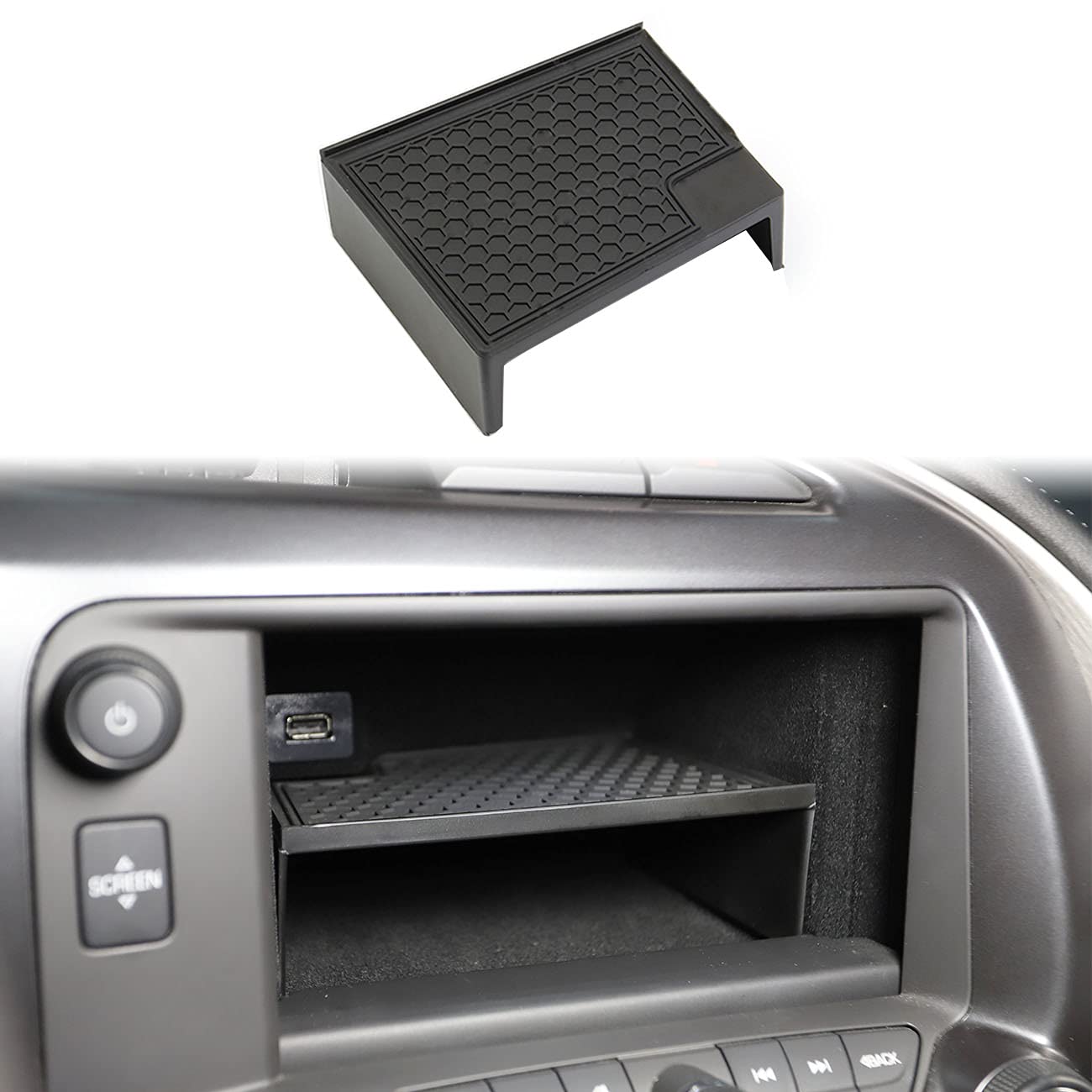 Dashboard Display Storage Bin Tray Holder Compatible For C7 Corvette Stingray Chevrolet 2014-2019 /Z06/Grand Sport 2014+