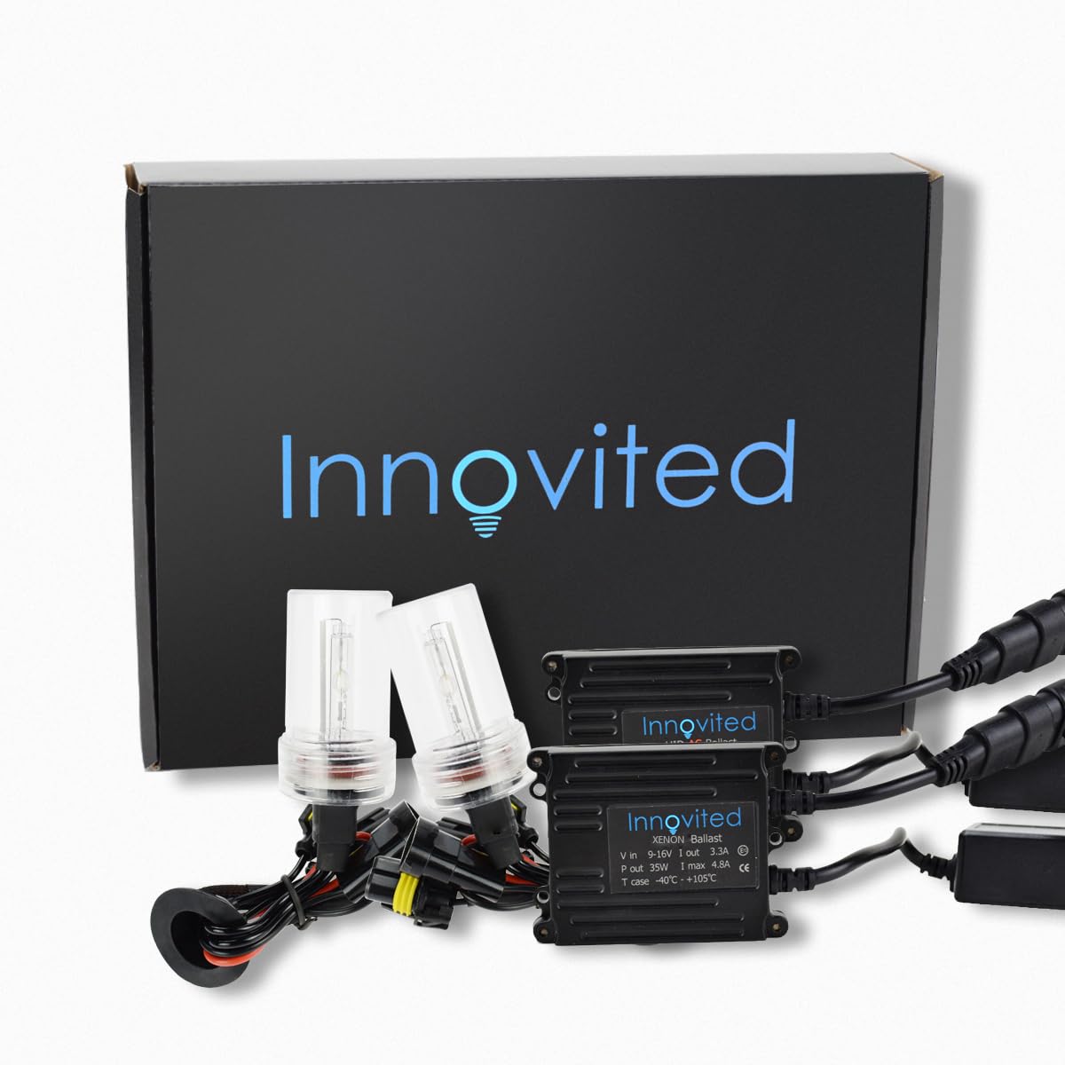 Innovited H1 6000K Hid Xenon Bulb X (1 Pair) Bundle With 2 X 35W Digital Slim Ac Ballast - Diamond White