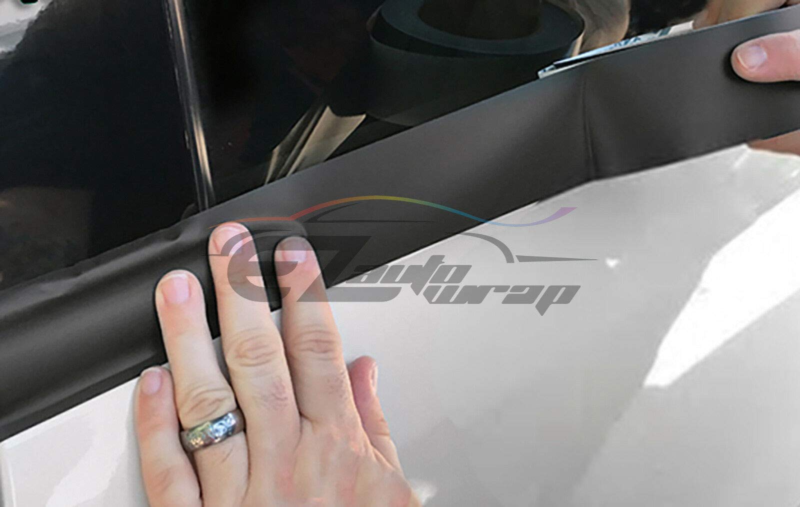 Free Tool Kit 3D Carbon Fiber Black Vinyl Wrap Kit For Black Out Chrome Delete Window Trim Door Trim 2' X75Ft