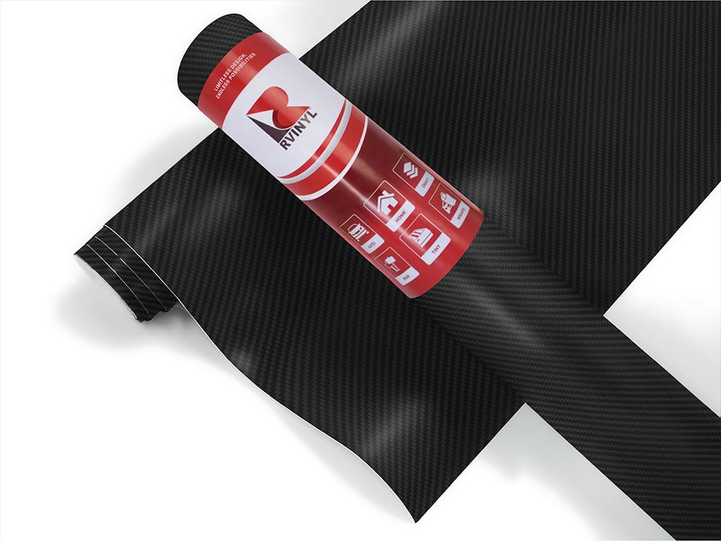 3M 2080 Series Cf12 Black Carbon Fiber - 5Ft X 3Ft - 15Sq Ft - Dual Cast 3D Weave Embossed Vinyl Car Wrapping Film - Vehicle She