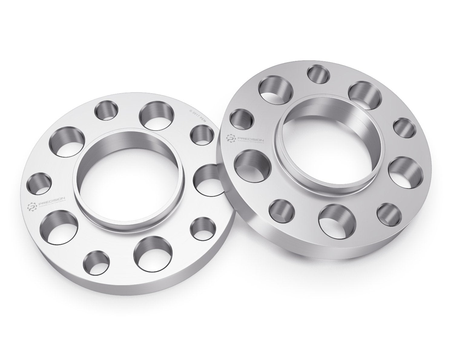 Stancemagic - 15Mm Hubcentric 5X130 Wheel Spacers (71.6Mm Bore, With Lip) Compatible With Porsche Boxster 911 Carrera Cayman Cayenne Panarema Taycan - 2Pcs, Silver