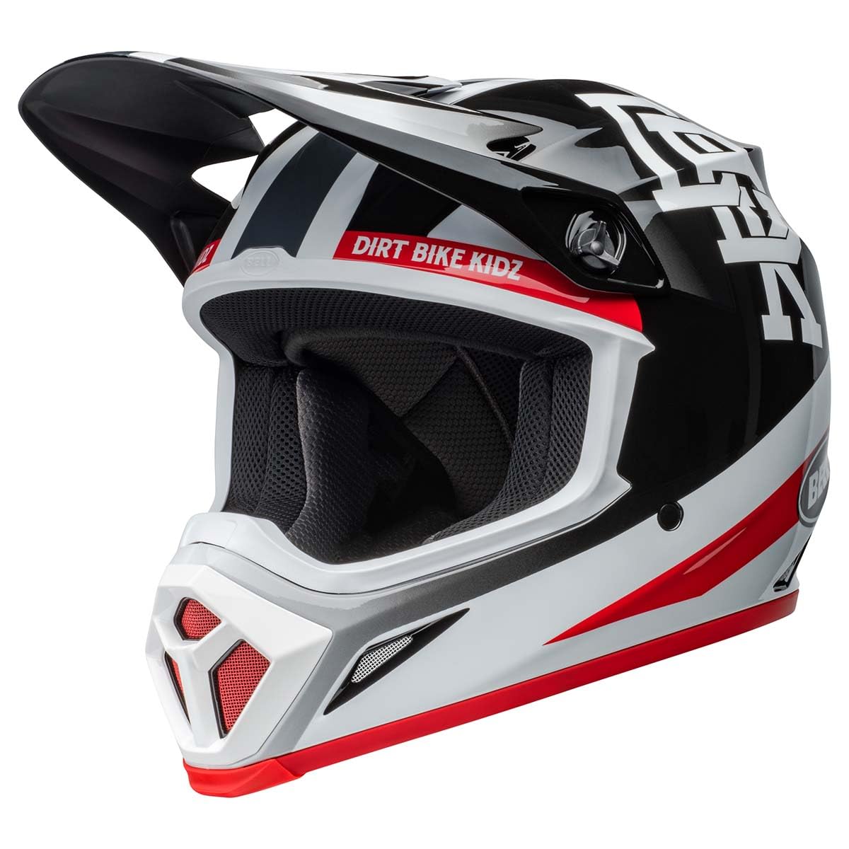 Bell Mx-9 Mips Dirt Helmet (Gloss Twitch Dbk 24 Black/White - X-Large)