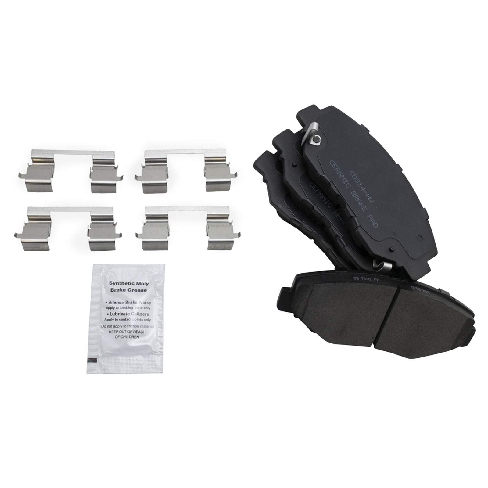 Trq Front Brake Pad & Rotor Kit Brake Pads Brake Rotor Ceramic Premium G-Coated Compatible With 2003-2008 Honda Pilot