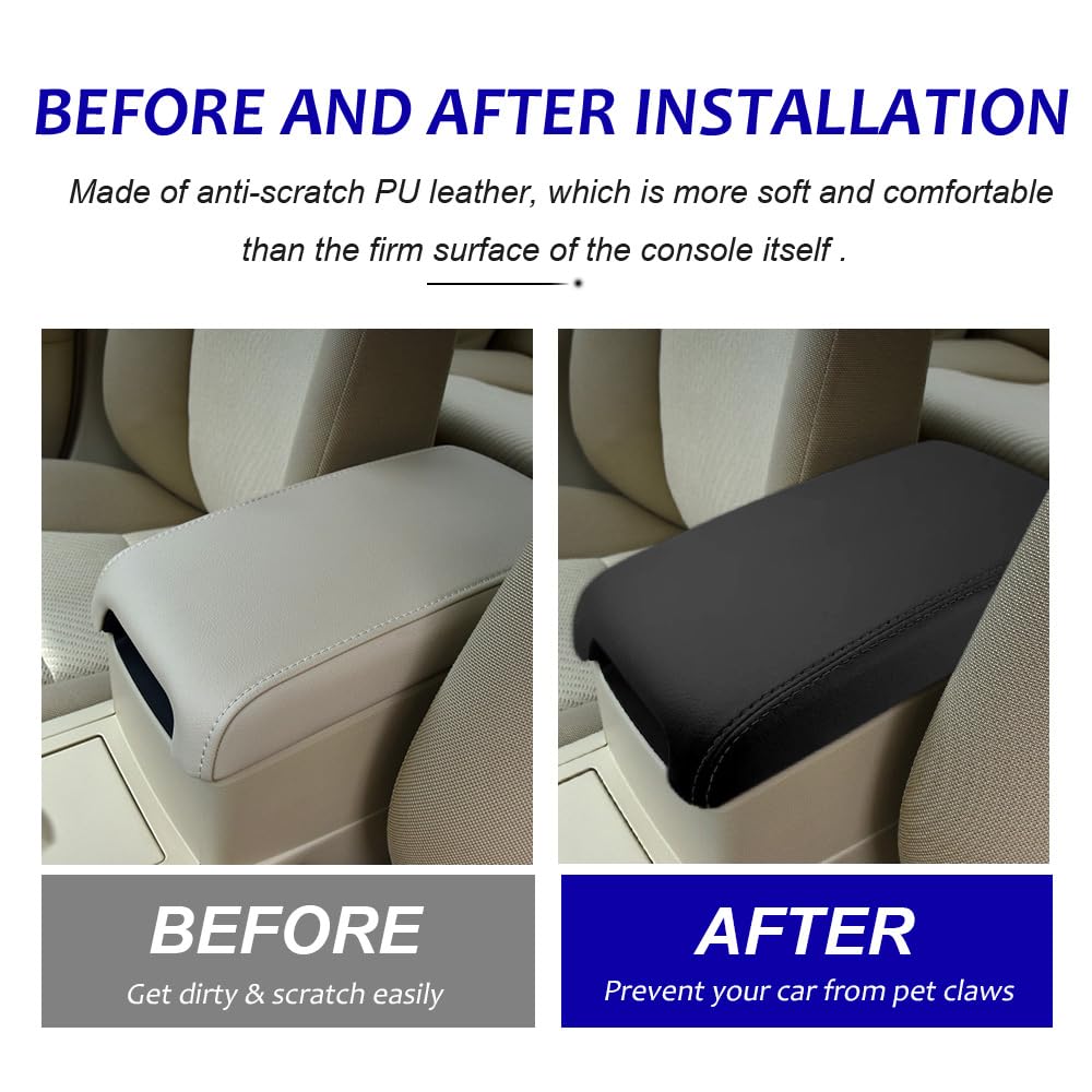 DEYTOP Console Armrest Cover for Toyota Camry 2012-2017 Accessories Car Center Console Cover for 2012 2013 2014-2017 Camry Anti-