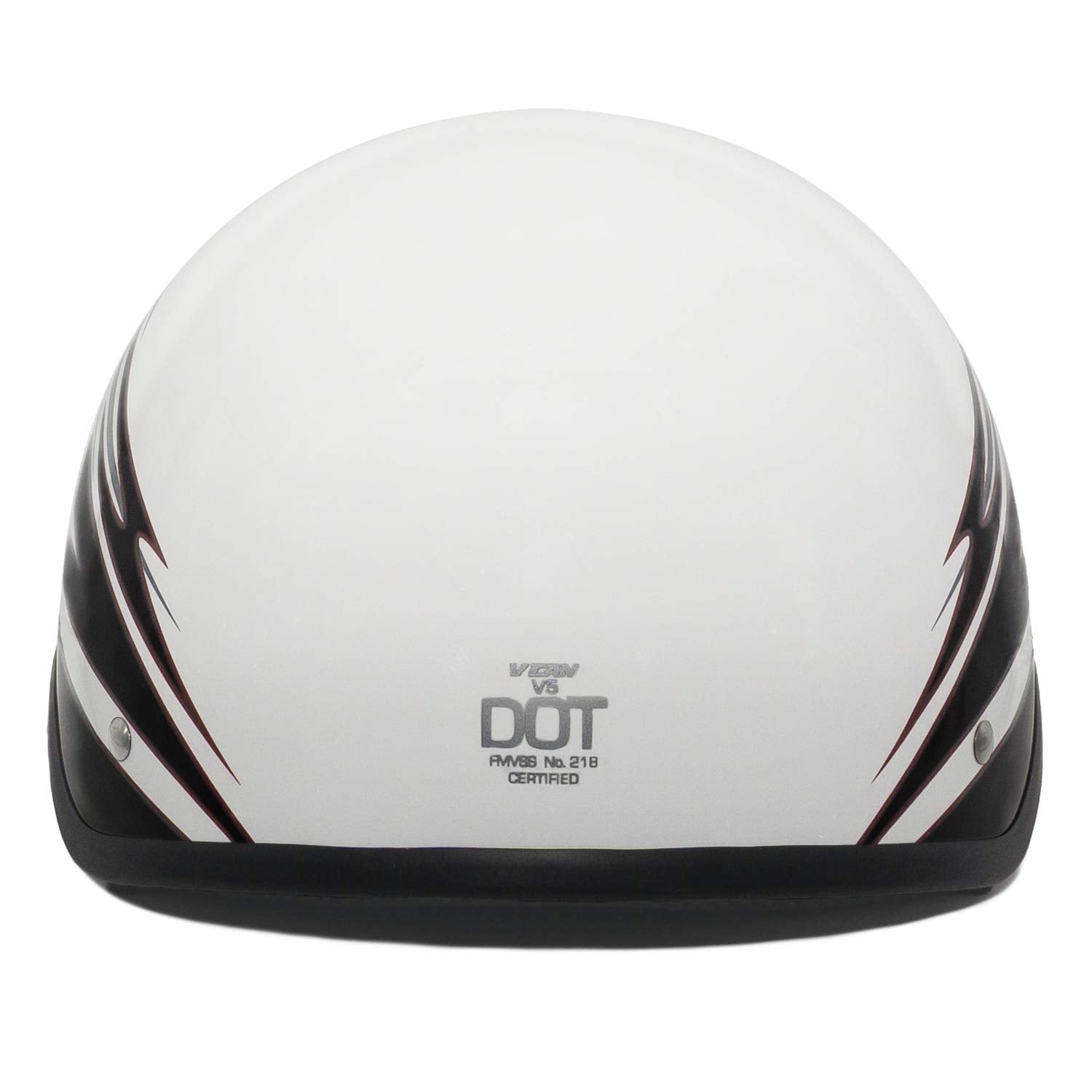Vcan Cruiser Flat White Motorcycle Half Helmet (Blade, X-Large)
